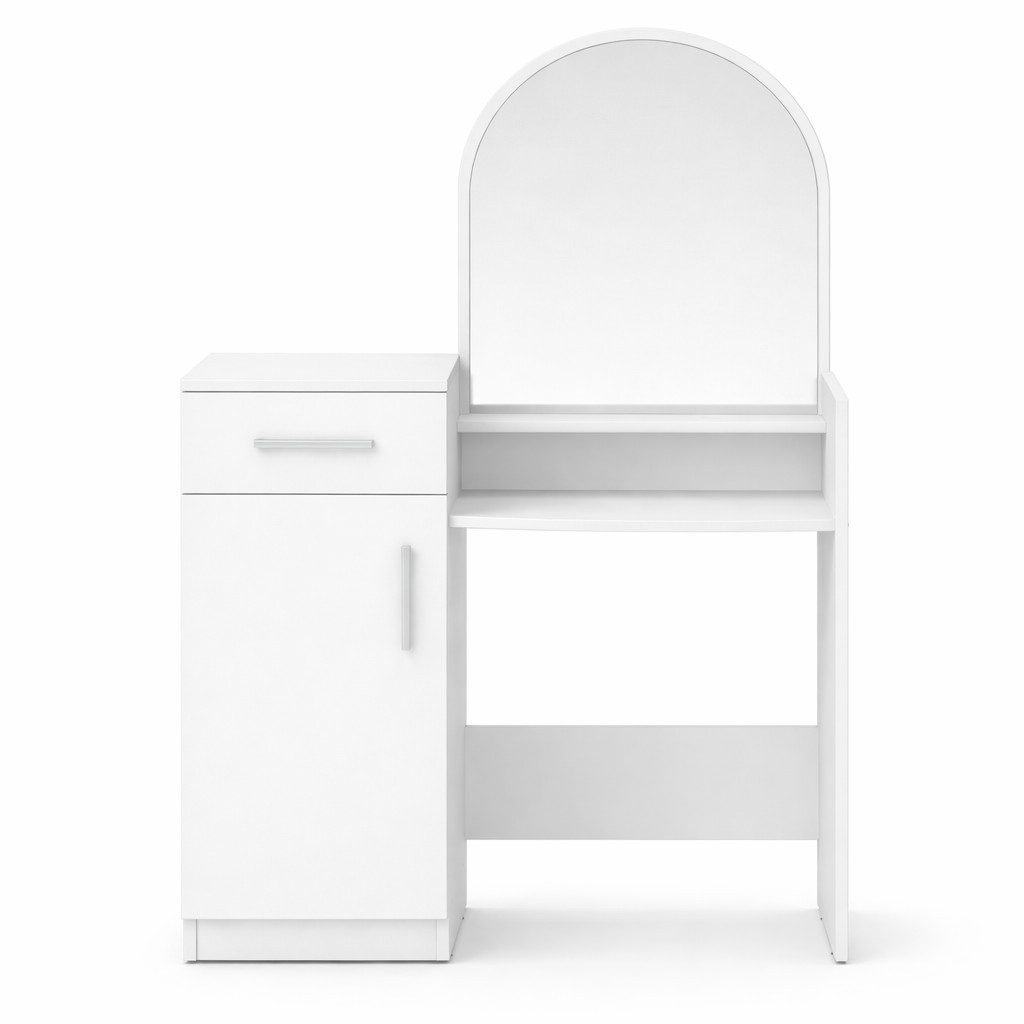 OTTO home Schminktisch Trympo 1, Kosmetiktisch, Frisiertisch, Schminkkommode, Toilettentisch, Schminktisch mit Spiegel und Stauraum (1 Schublade, 1 Tür) – Bild 4 von 5