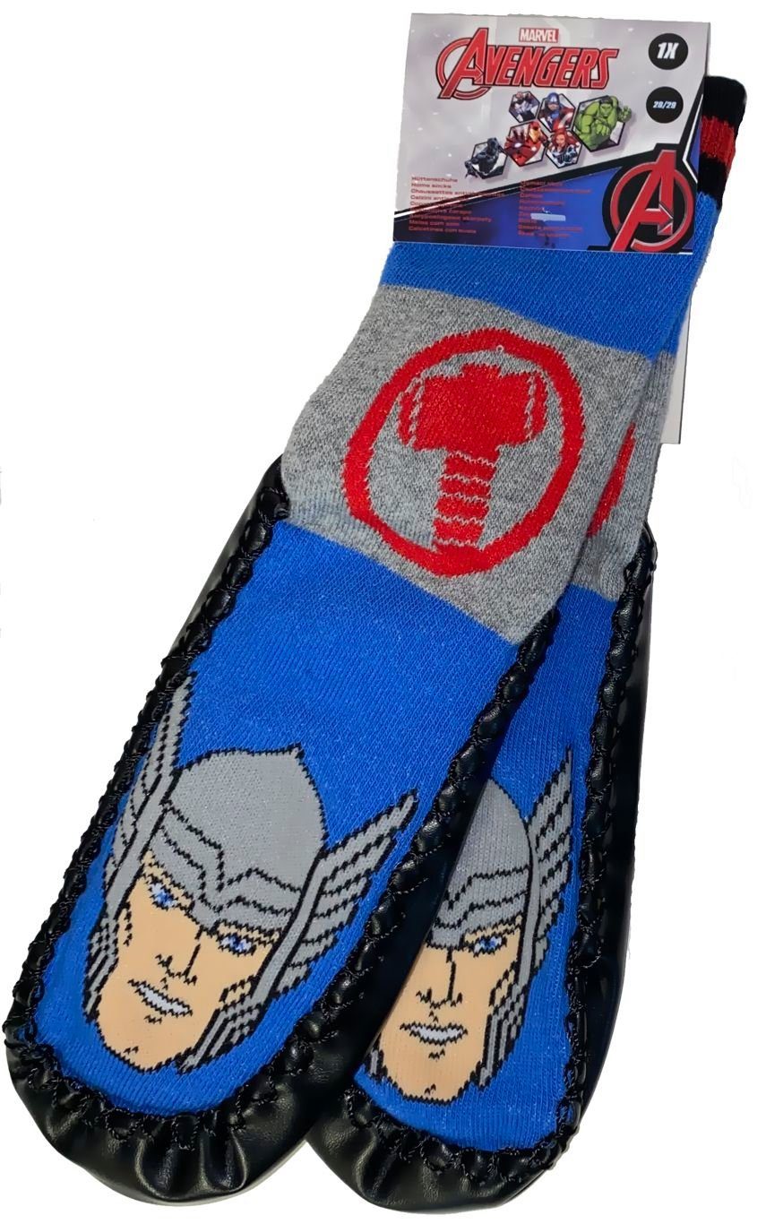 The AVENGERS Шкарпетки для дому AVENGERS Шкарпетки Jungen + Mädchen Kindersocken mit rutschhemmender Sohle Gr.26/27 28/29 30/31 32/33