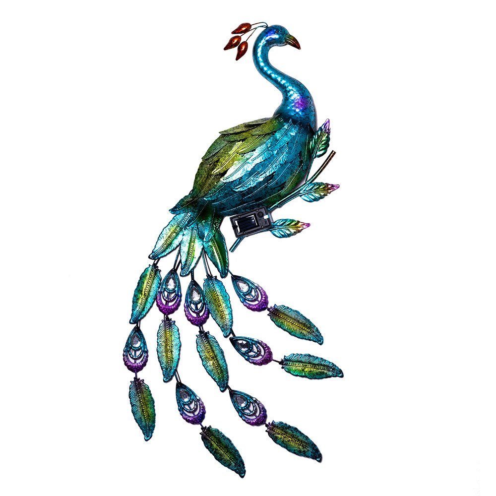 Haushalt International LED Außen-Wandleuchte, LED-Leuchtmittel fest verbaut, Wandleuchte Außenwandleuchte Solarleuchte Garten