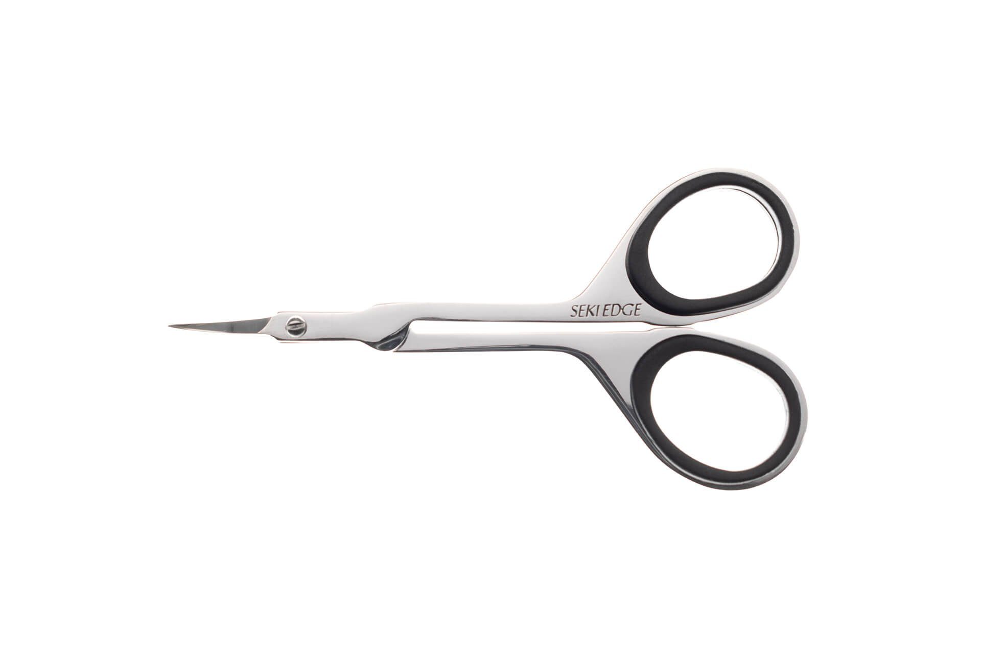 Seki EDGE Augenbrauenschere SS-907, Made in Japan, 95mm, Für Augenbrauen, Kosmetikschere, handgeschärft, rostfreier Edelstahl