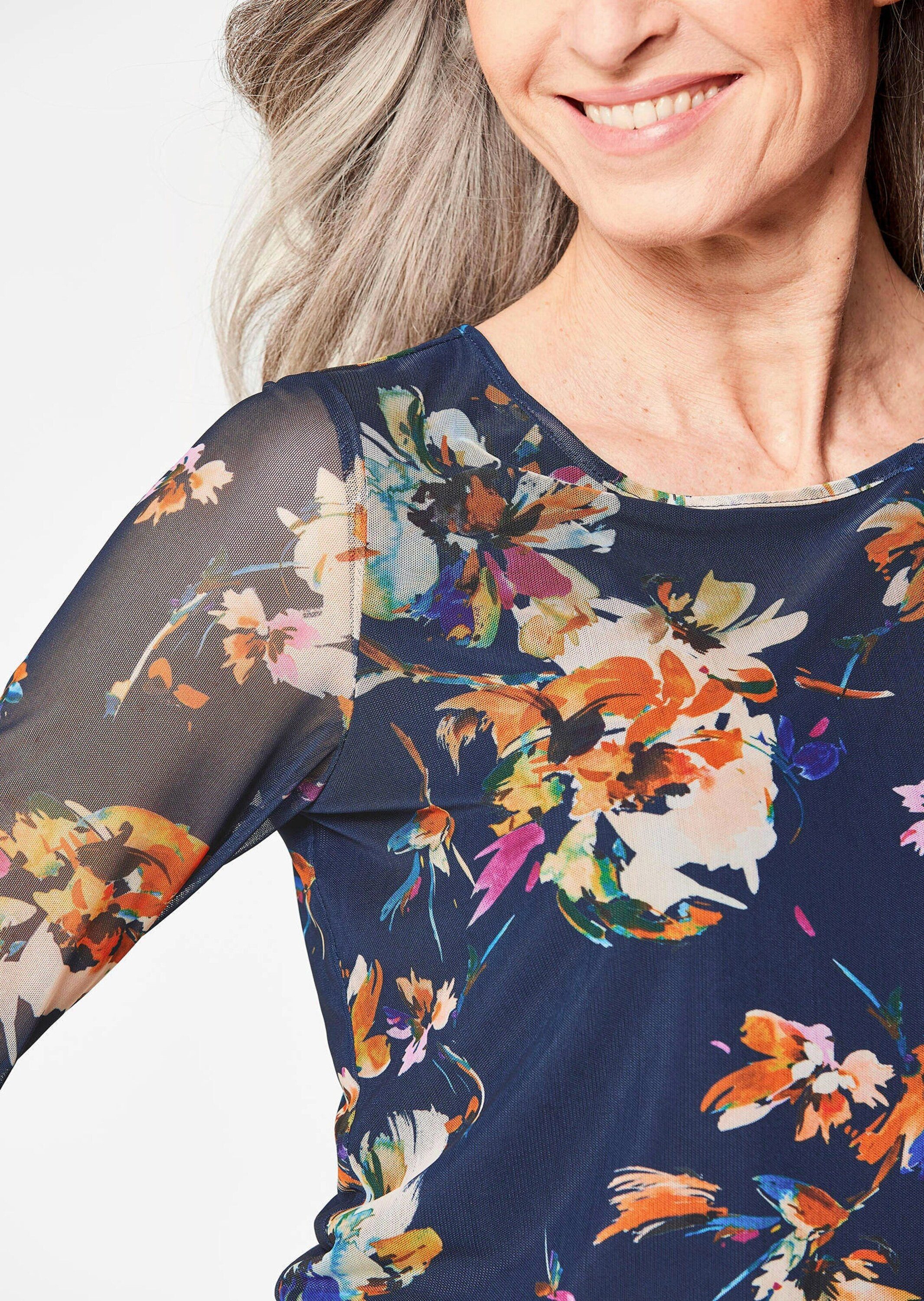 GOLDNER Print-Shirt Mesh-Shirt