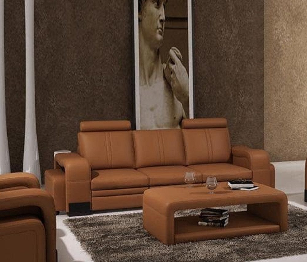 JVmoebel Sofa Ledersofa Couch Polstersofa Loungesofa für modernes Wohnen, Made in Europa