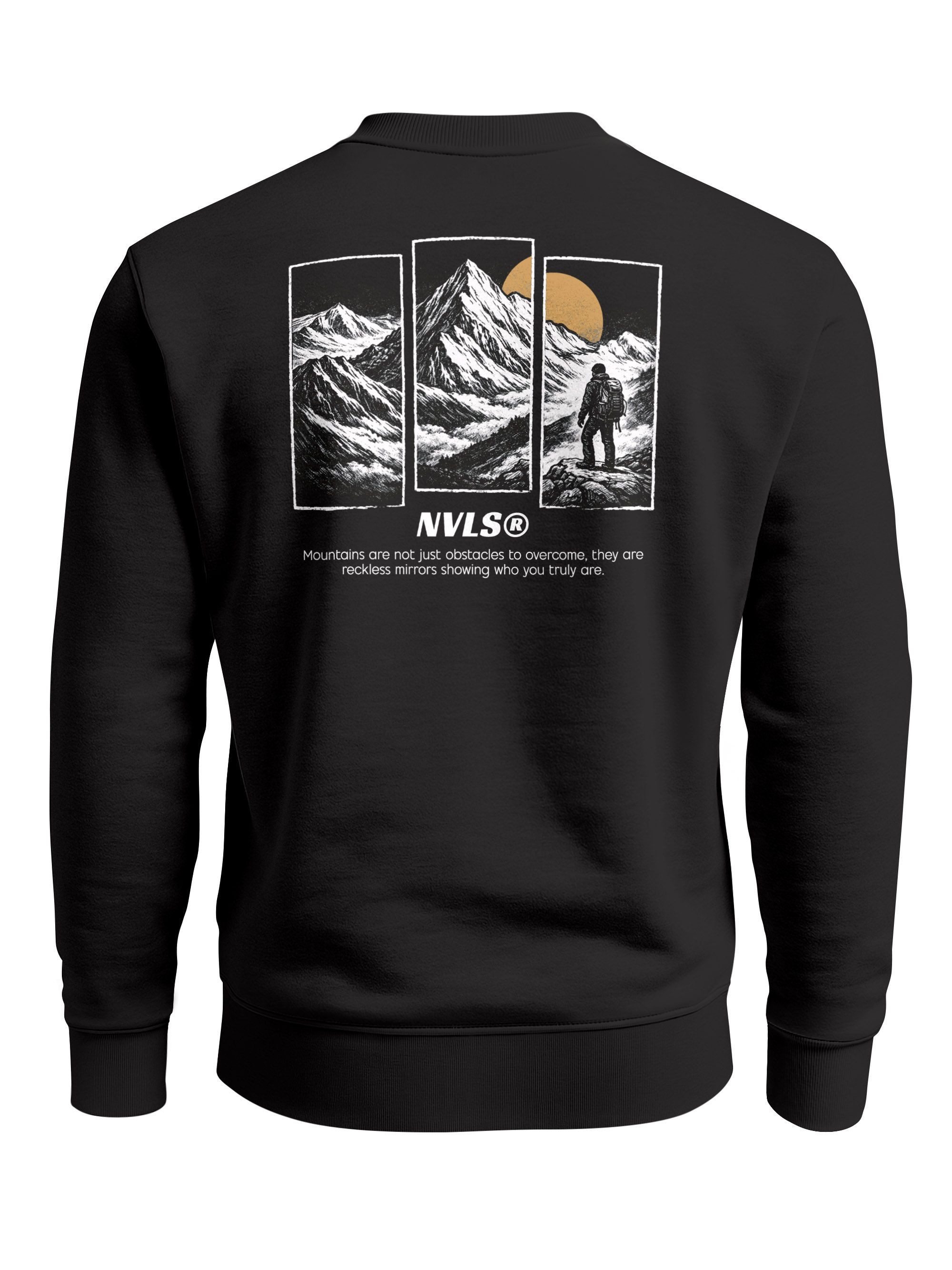 Sweatshirt Sweatshirt Herren Pullover mit Outdoor Grafik Print Berge Adventure