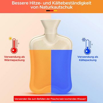 MAGICSHE Wärmflasche Wärmflasche mit Bezug, Handwärmer für Kinder und Erwachsene zur Schmerzlinderung