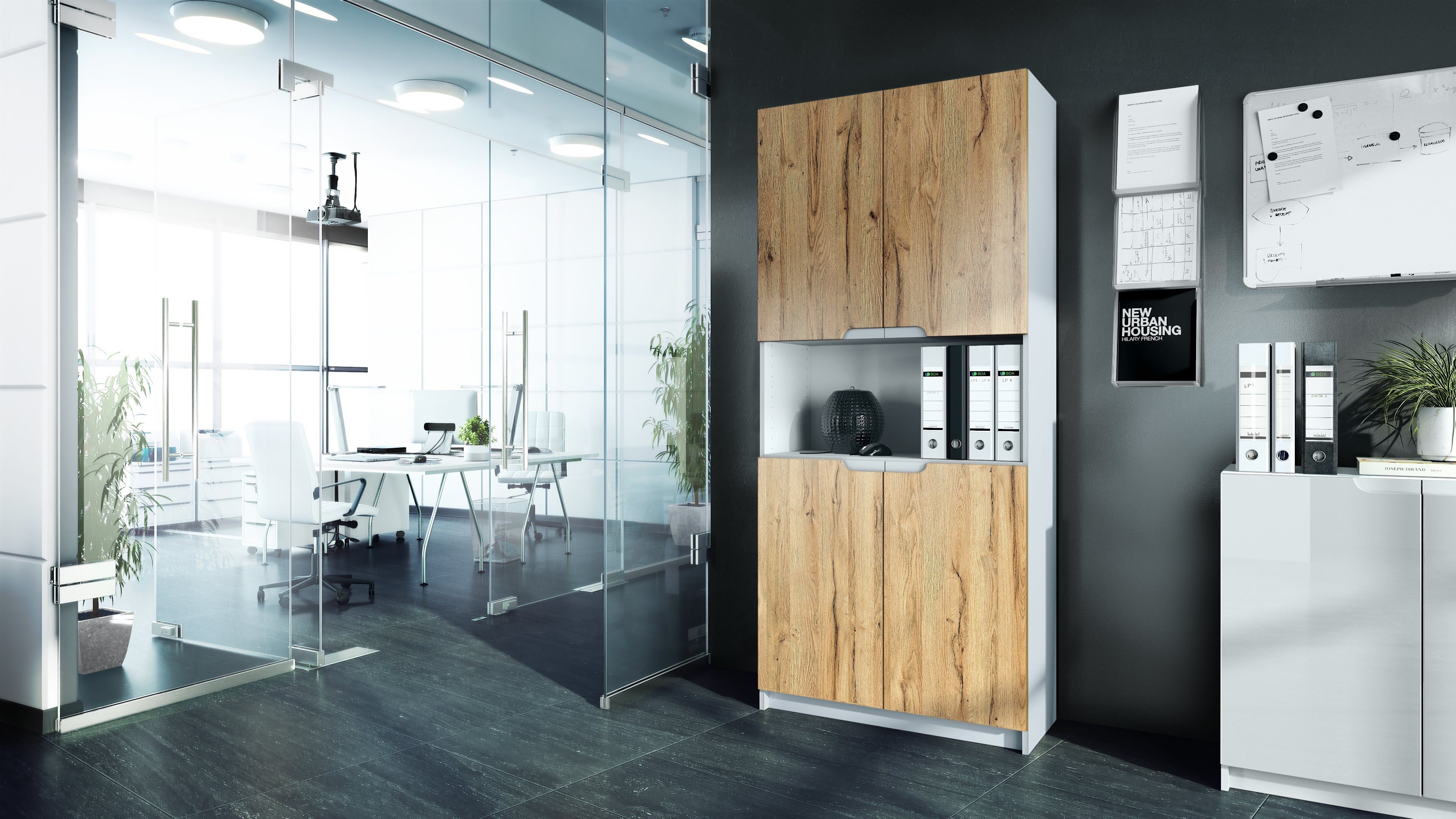 Vladon Aktenschrank Logan V2 (Aktenschrank, mit günstig online kaufen