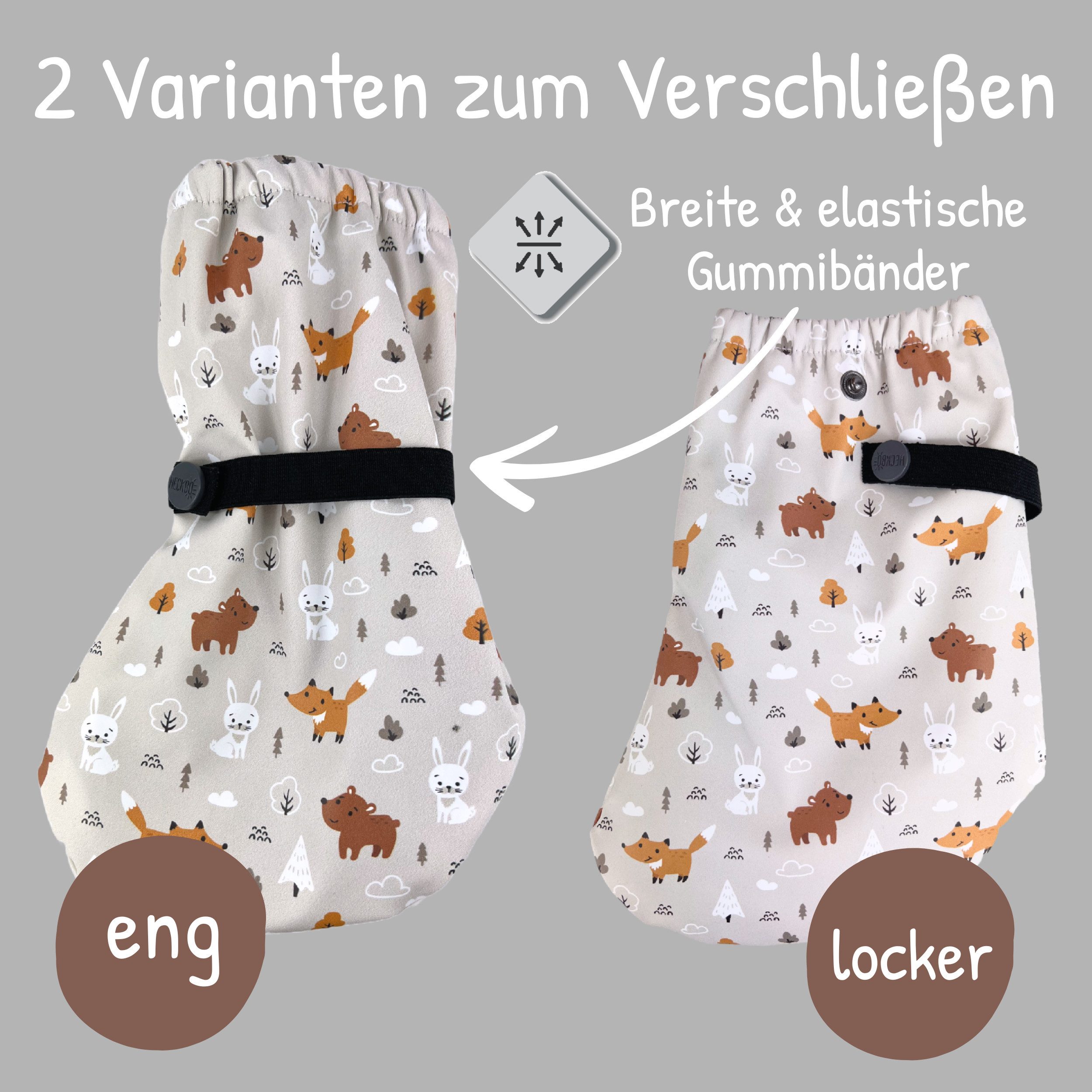HECKBO Regenfüßlinge Füßlinge Baby ohne Futter verschiedene Motive Babystiefel – Bild 4 von 5