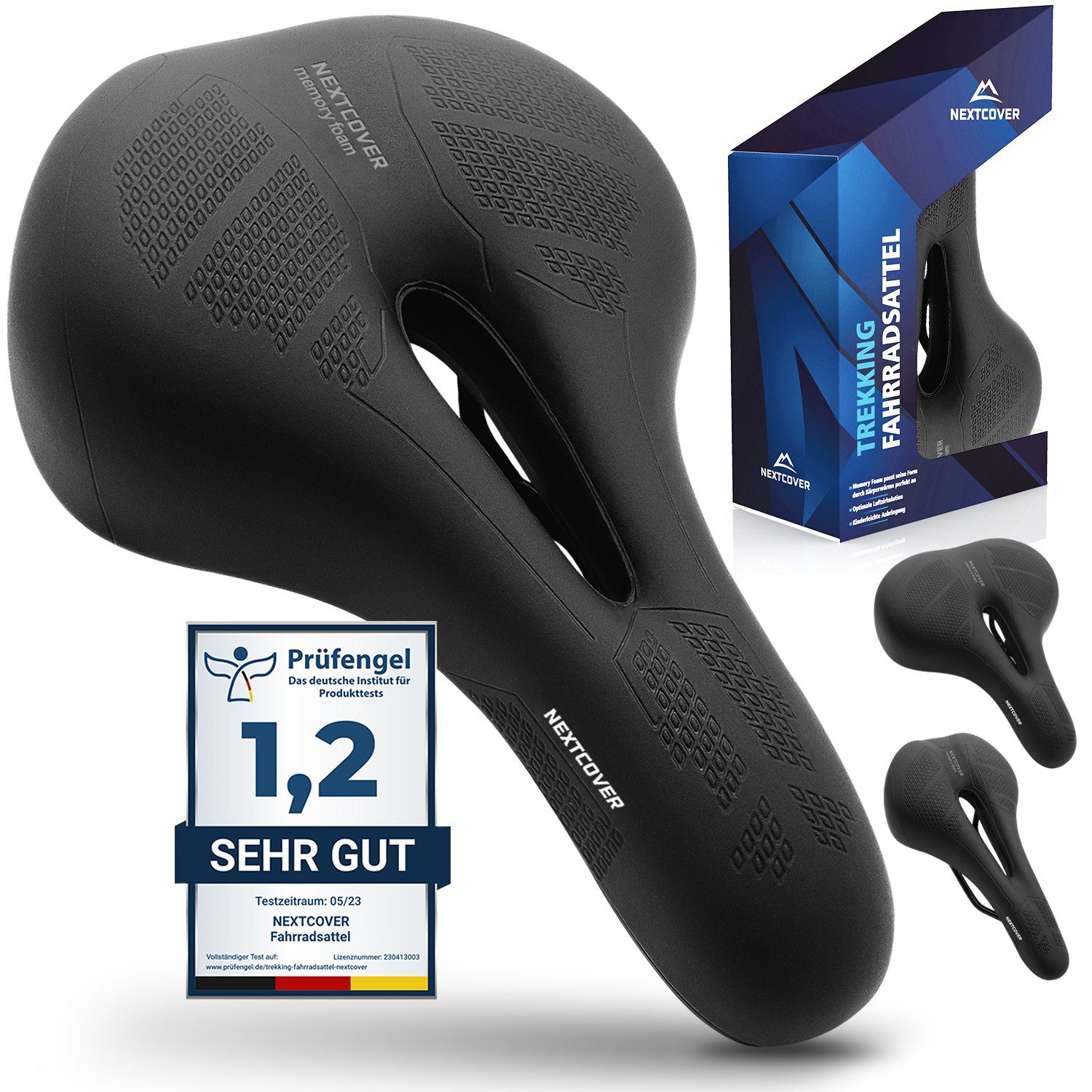 Nextcover Fahrradsattel Fahrradsattel ComfortOne mit Memory Foam 2.0