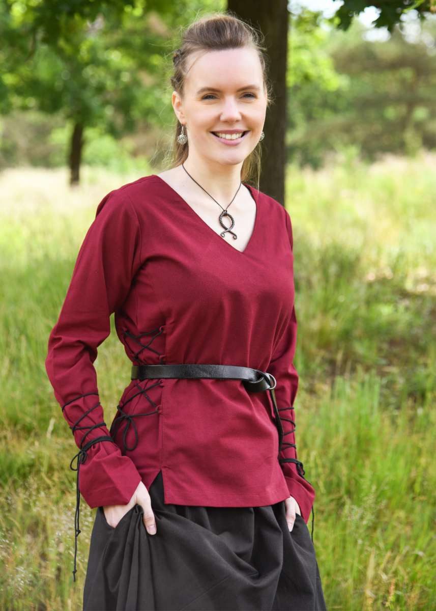 Battle Merchant Burgfräulein-Kostüm Markt-Mittelalter Bluse Aila geschnürt günstig online kaufen