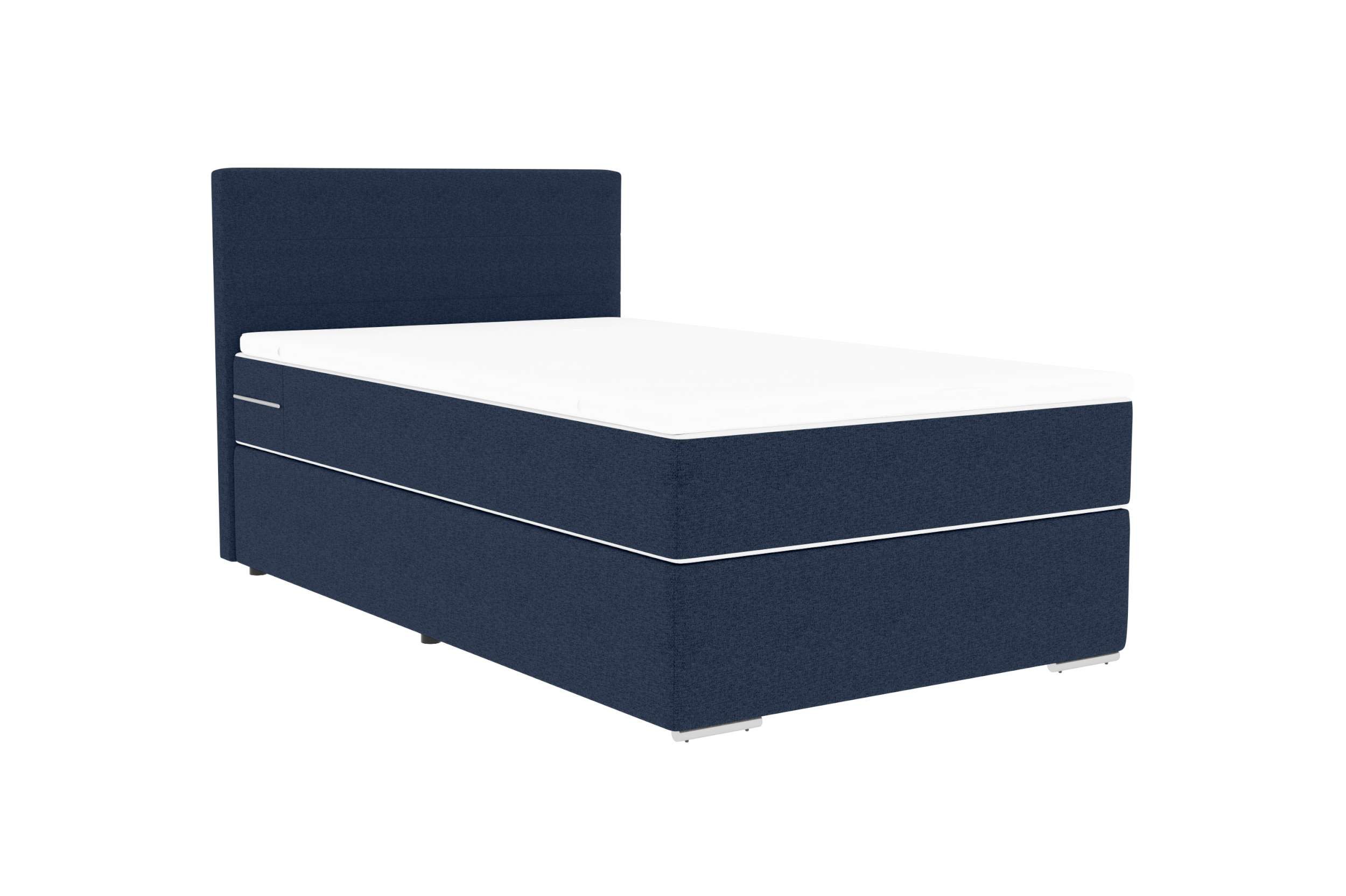 Sofa Dreams Boxspringbett Boxspringbett Valerio Mini, Webstoff, anthrazit, 100x200 cm (Schlafzimmerbett, Bett), mit Taschenfederkernmatratze und Topper, in Webstoff MALMO_NEW