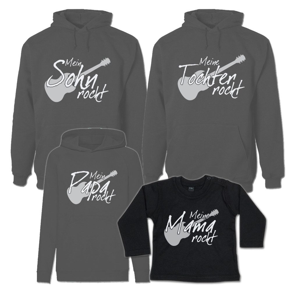 G-graphics Kapuzenpullover Rocking Mama, Papa, Sohn & Tochter (Familienset, Einzelteile zum selbst zusammenstellen) Kinder & Erwachsenen-Hoodie & Baby Sweater