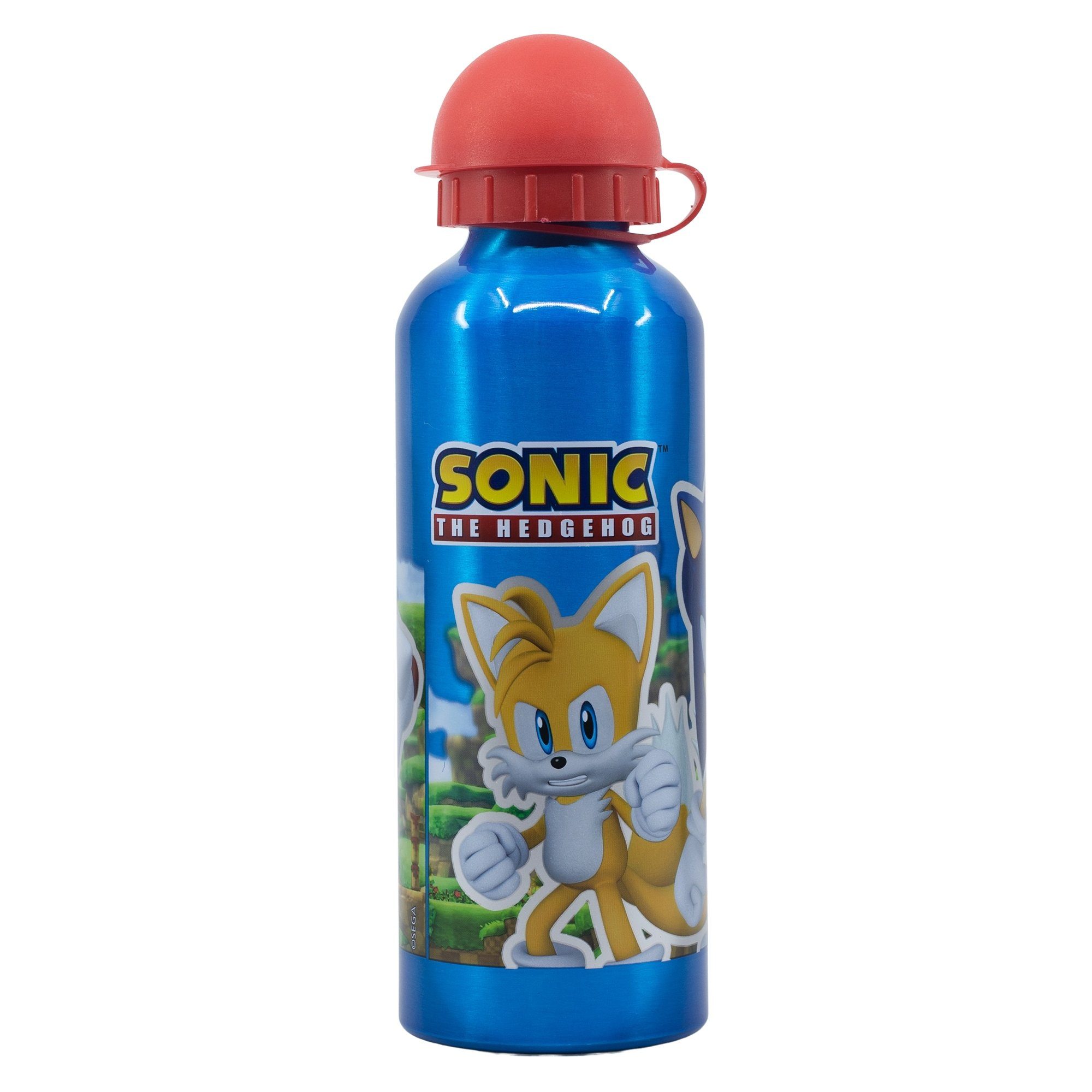 Hedgehog Sportflasche 530 ml Wasserflasche, Trinkflasche Sonic The Sonic ALU Flasche Hedgedog The