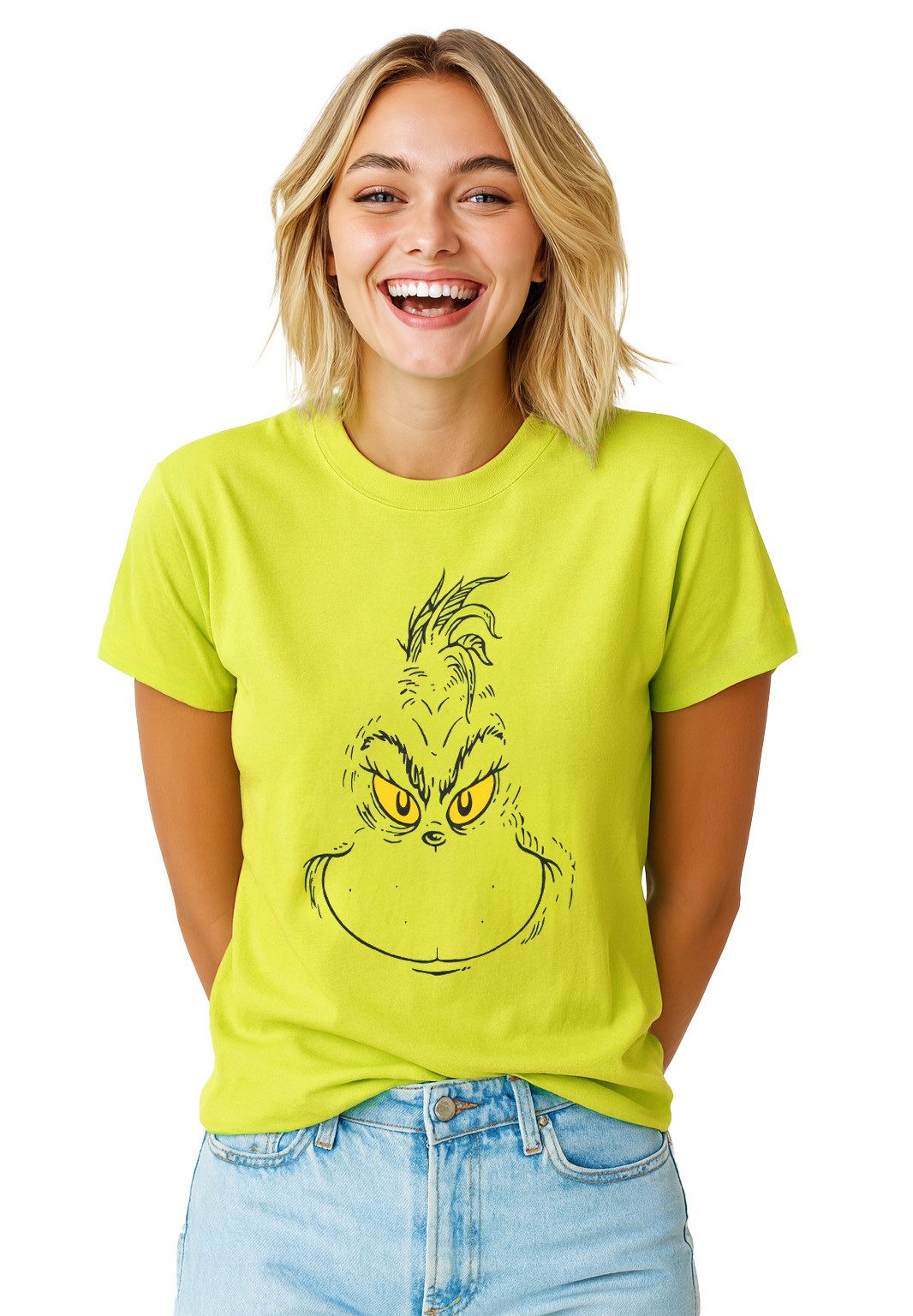 United Labels® T-Shirt The Grinch T-Shirt Oberteil Shirt Top Rundhals Kurzarm
