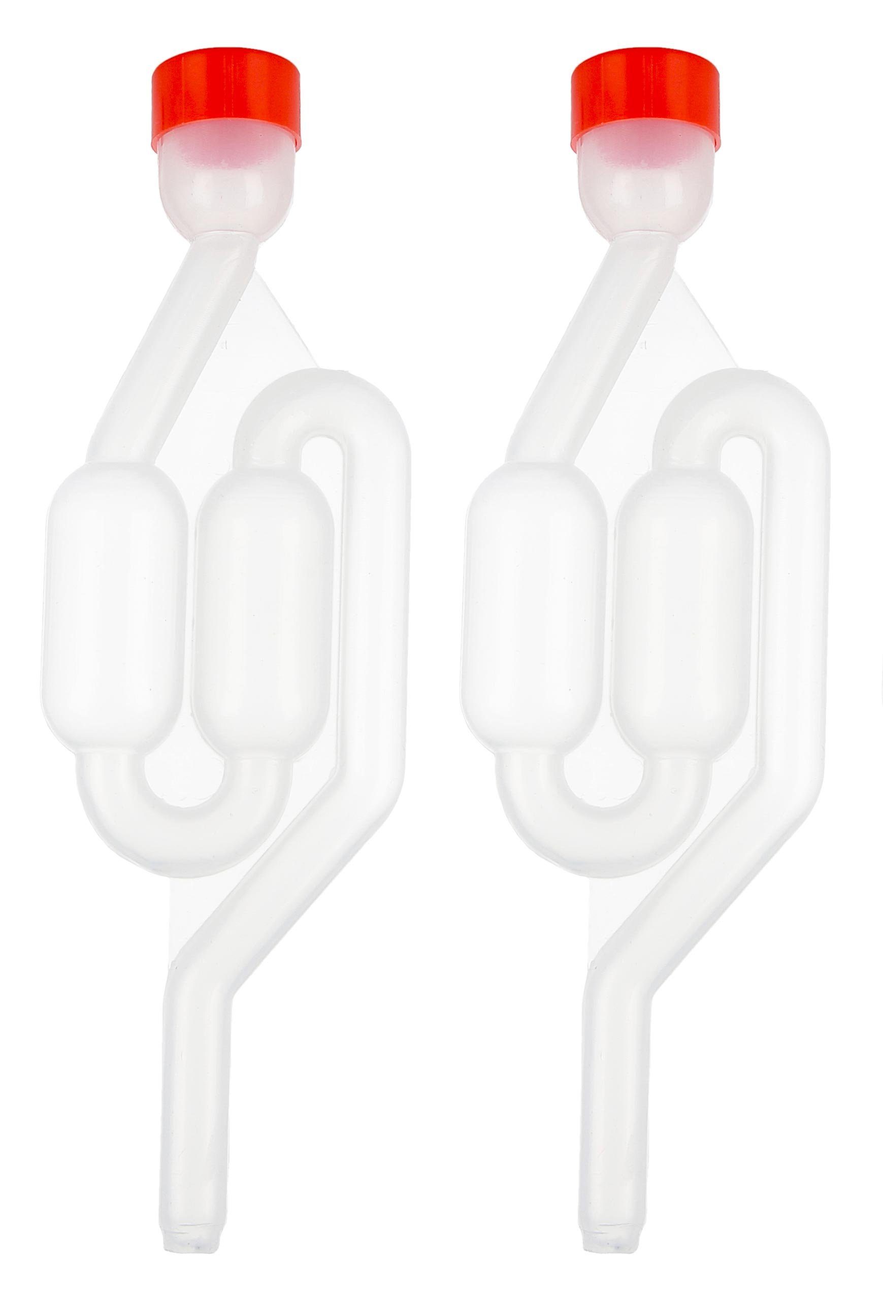 Lantelme Einmachglas Gärröhrchen Gärrohr Weinherstellung Gärspund Gäraufsatz, (2-tlg., 2 oder 5 Stück im Set), Auswahl Farbe und Stückzahl, Material Kunststoff