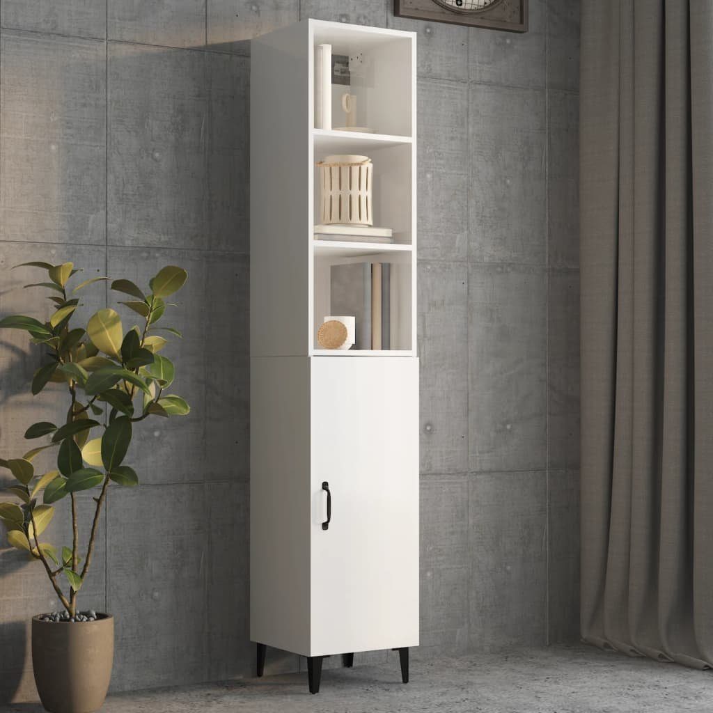 vidaXL Regal Wandschrank Hochglanz-Weiß 34,5x32,5x90 cm günstig online kaufen