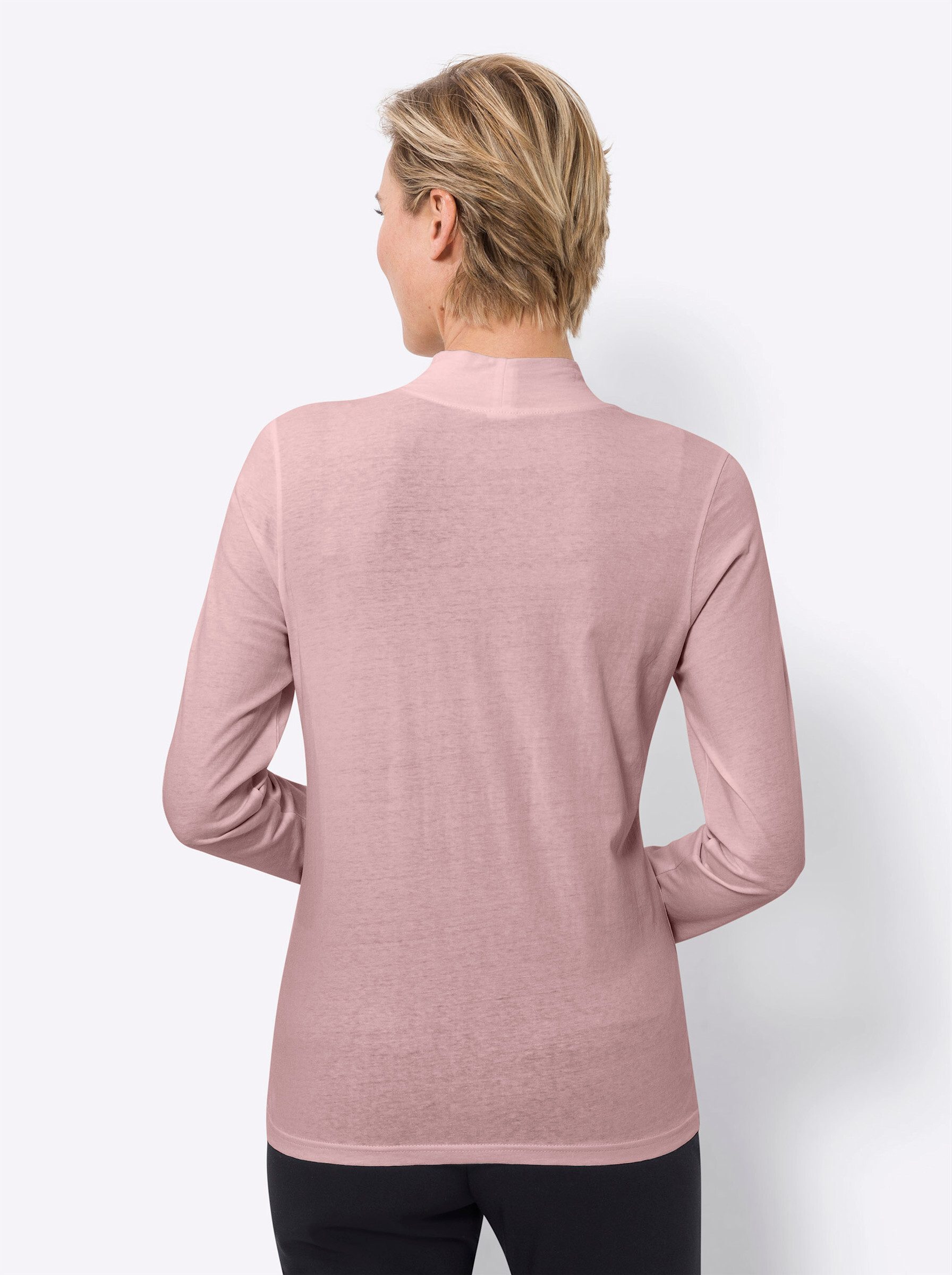 Sieh an! T-Shirt Stehkragenshirt . günstig online kaufen