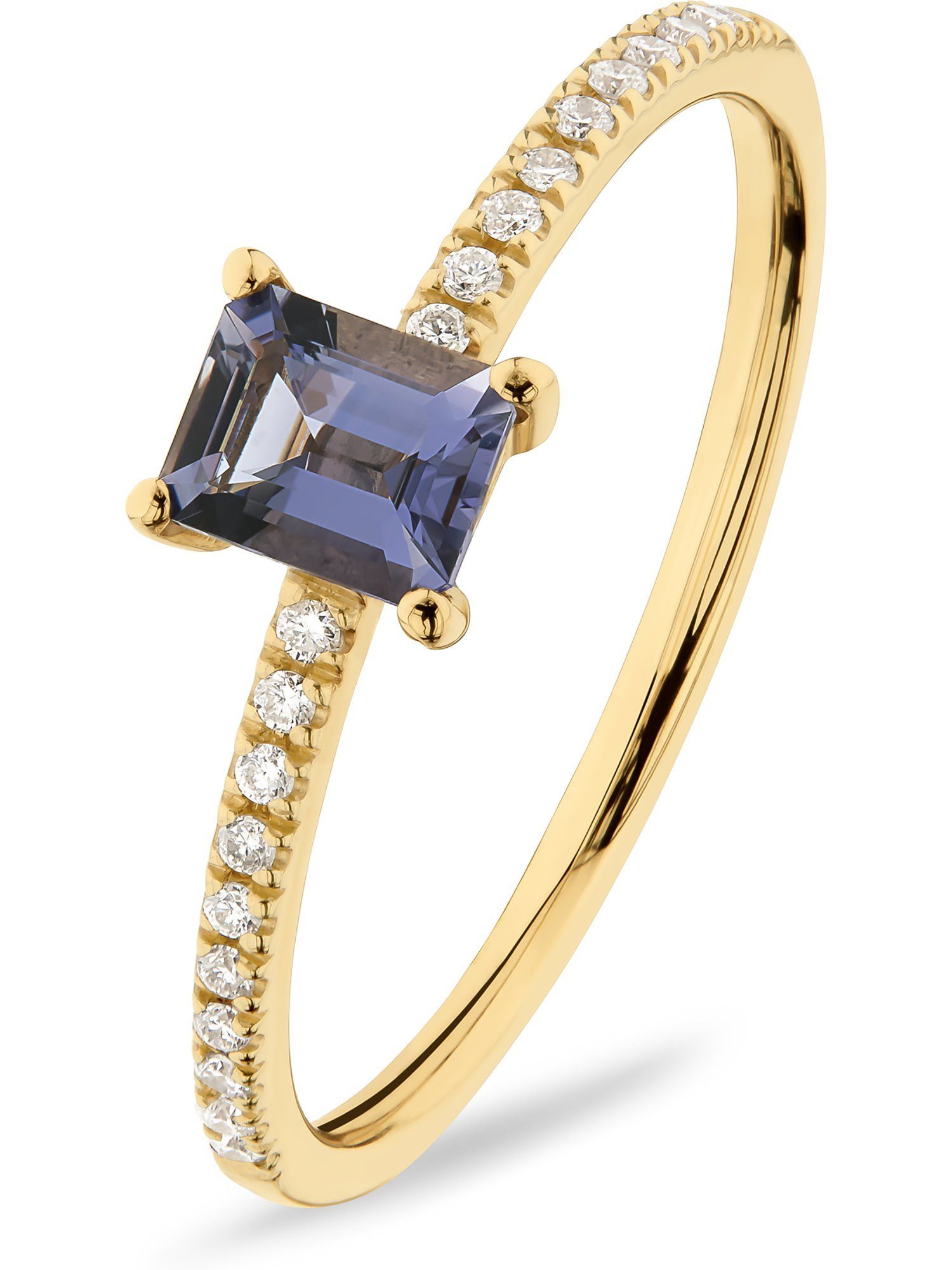 Goldring CHRIST Damen-Damenring 585er Gelbgold 1 Iolith