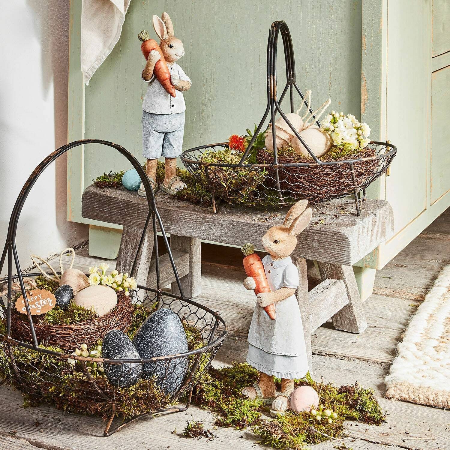 Mirabeau Osterfigur Hase 2er Set Gimont bunt