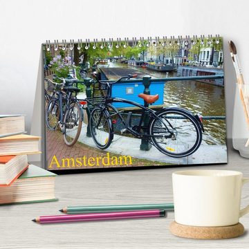 CALVENDO Wandkalender Amsterdam (Tischkalender 2024 DIN A5 quer), CALVENDO Monatskalender