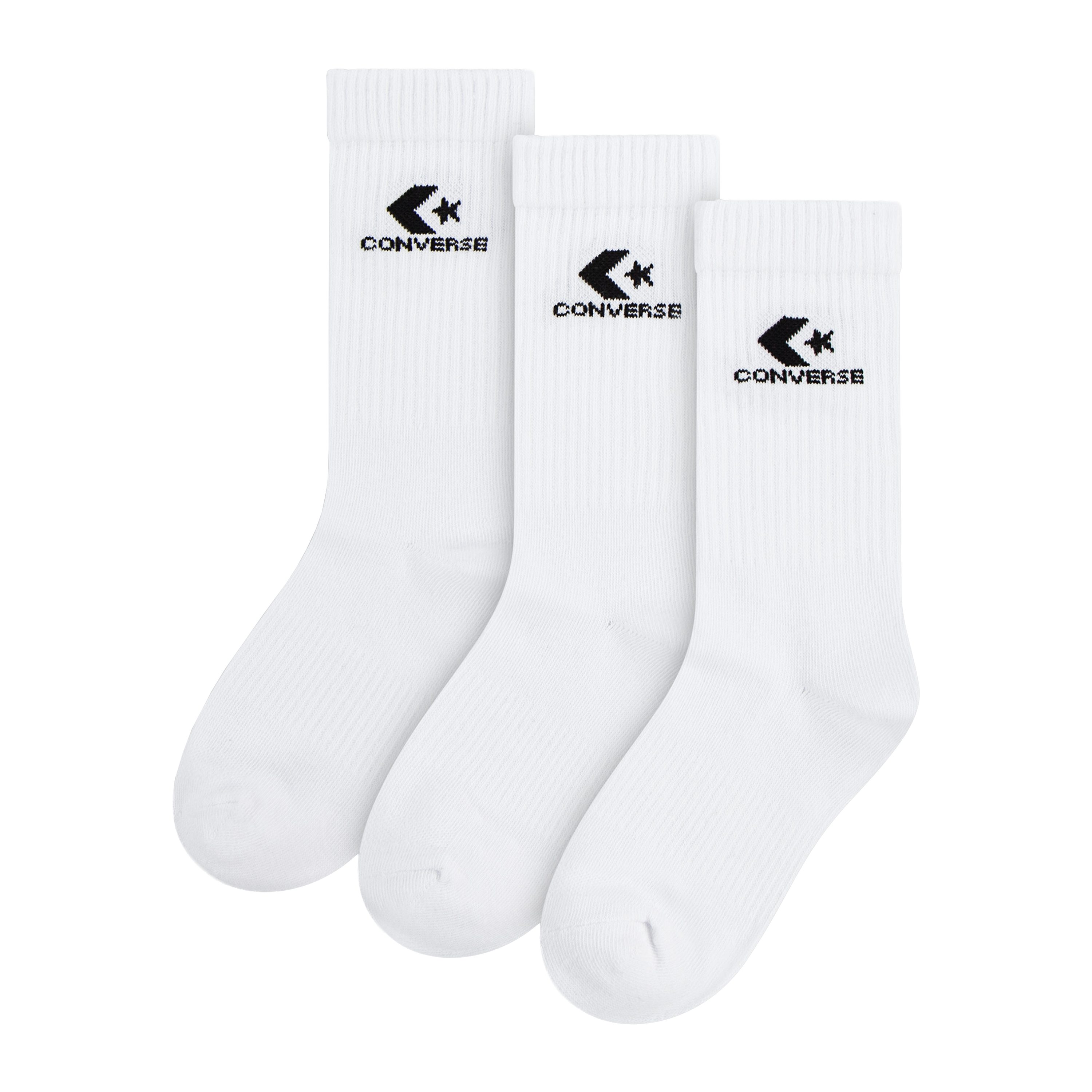 Converse Socken CHU 3PK LIGHTWEIGHT COTTON CRE (3-Paar) im 3er-Pack, weiches Strickmaterial, atmungsaktive Zehenpartie