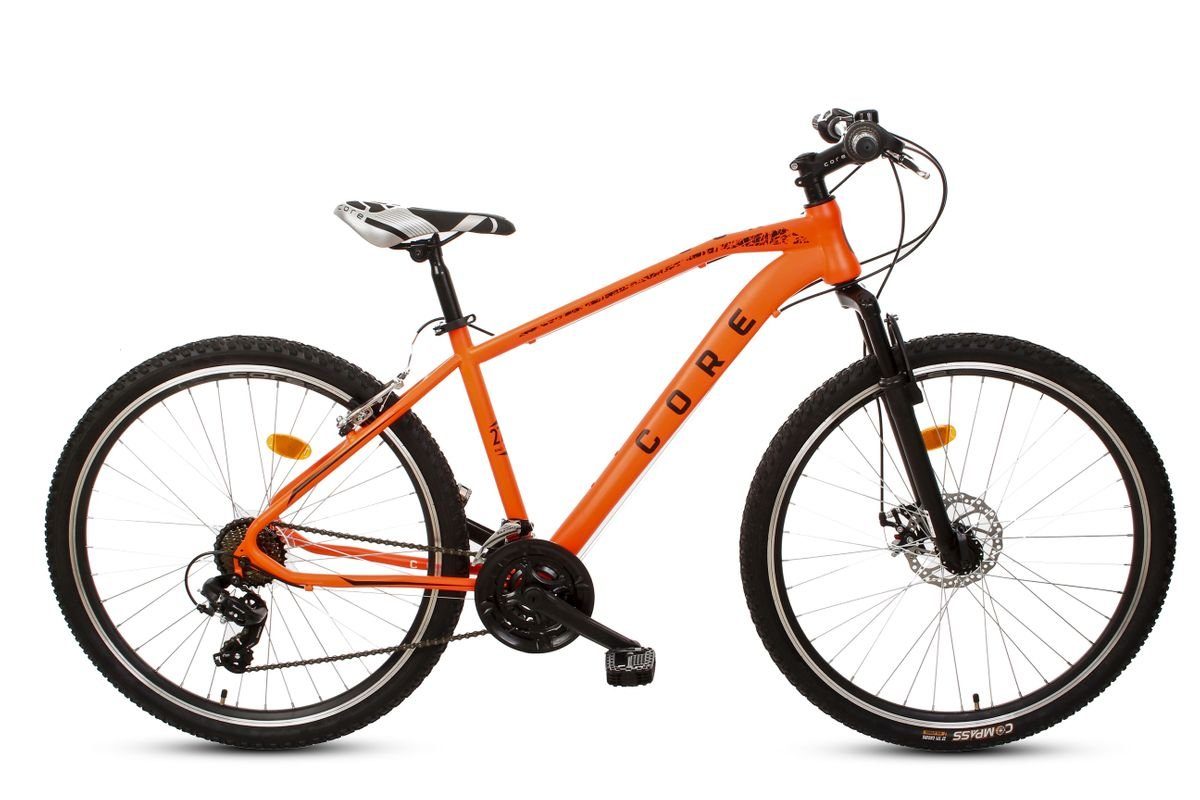 T&Y Trade Mountainbike 27,5 Zoll Jungen Damen Mädchen Fahrrad MTB Mountainbike 17" COR ORANGE, 21 Gang Shimano, Kettenschaltung, Federgabel, Scheibenbremse, 21 Gang