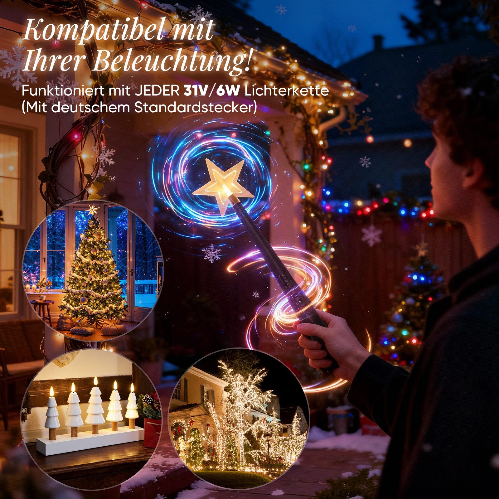 Salcar LED-Lichterkette Zauberstab Leuchtend, Magischer Zauberstab mit Lich günstig online kaufen