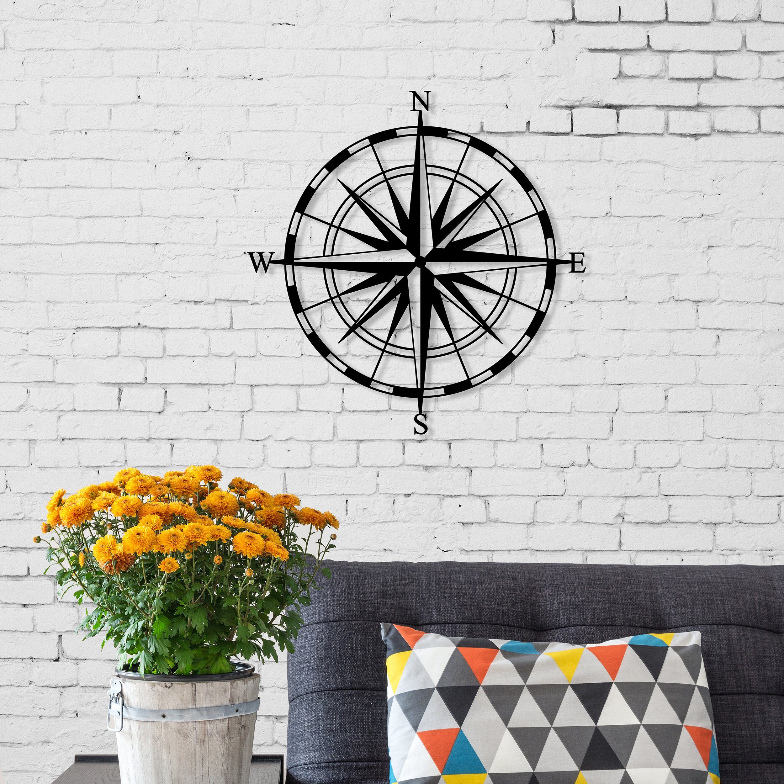 aus 45 Metall 45 Decortie x x COMPASS Decortie Metall Nr:23 1.5, Wanddekoobjekt Wanddekoration