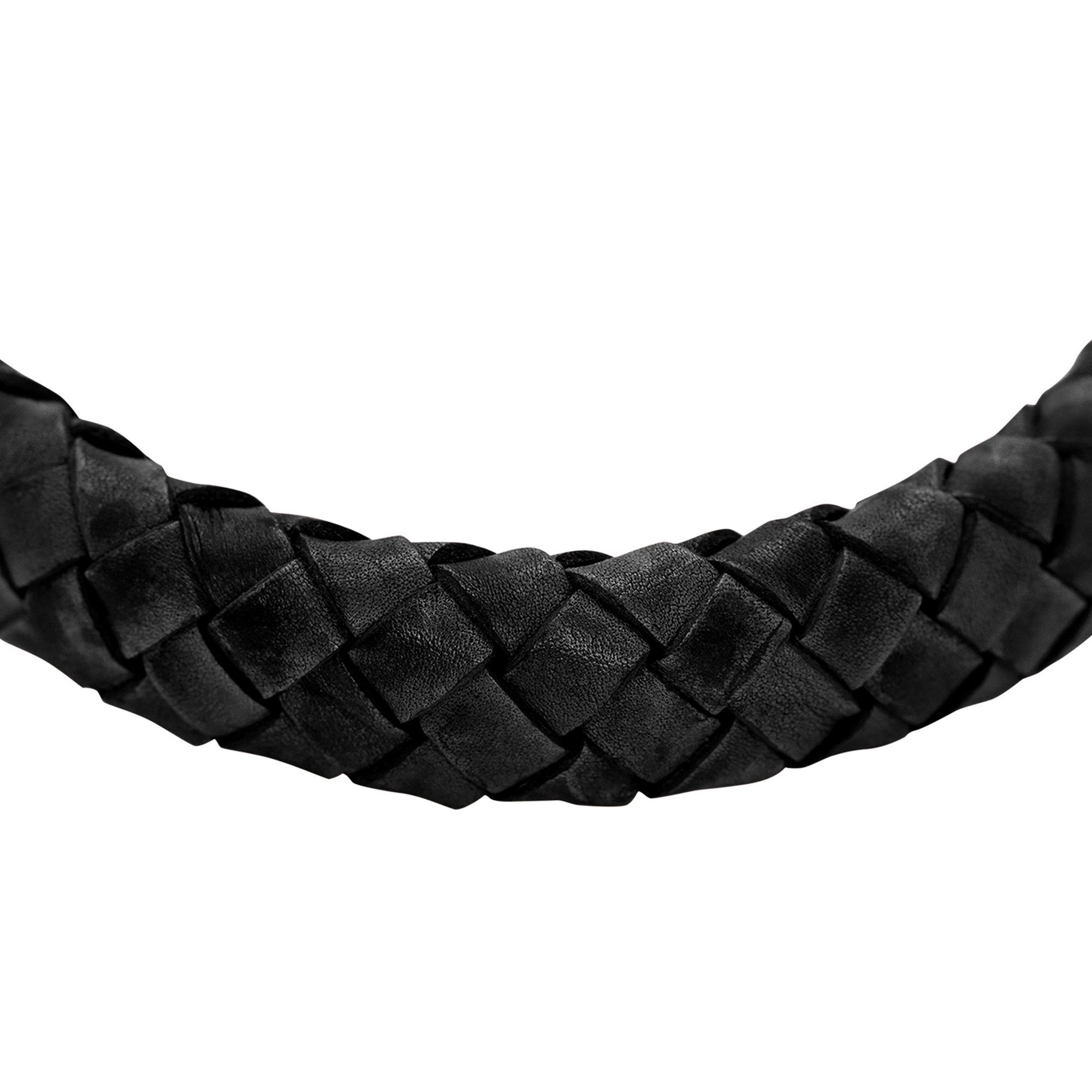 Heideman Armband inkl. Männerarmband, Echtlederarmband, Lederarmband Geschenkverpackung), Enno Männerlederarmband (Armband, schwarz