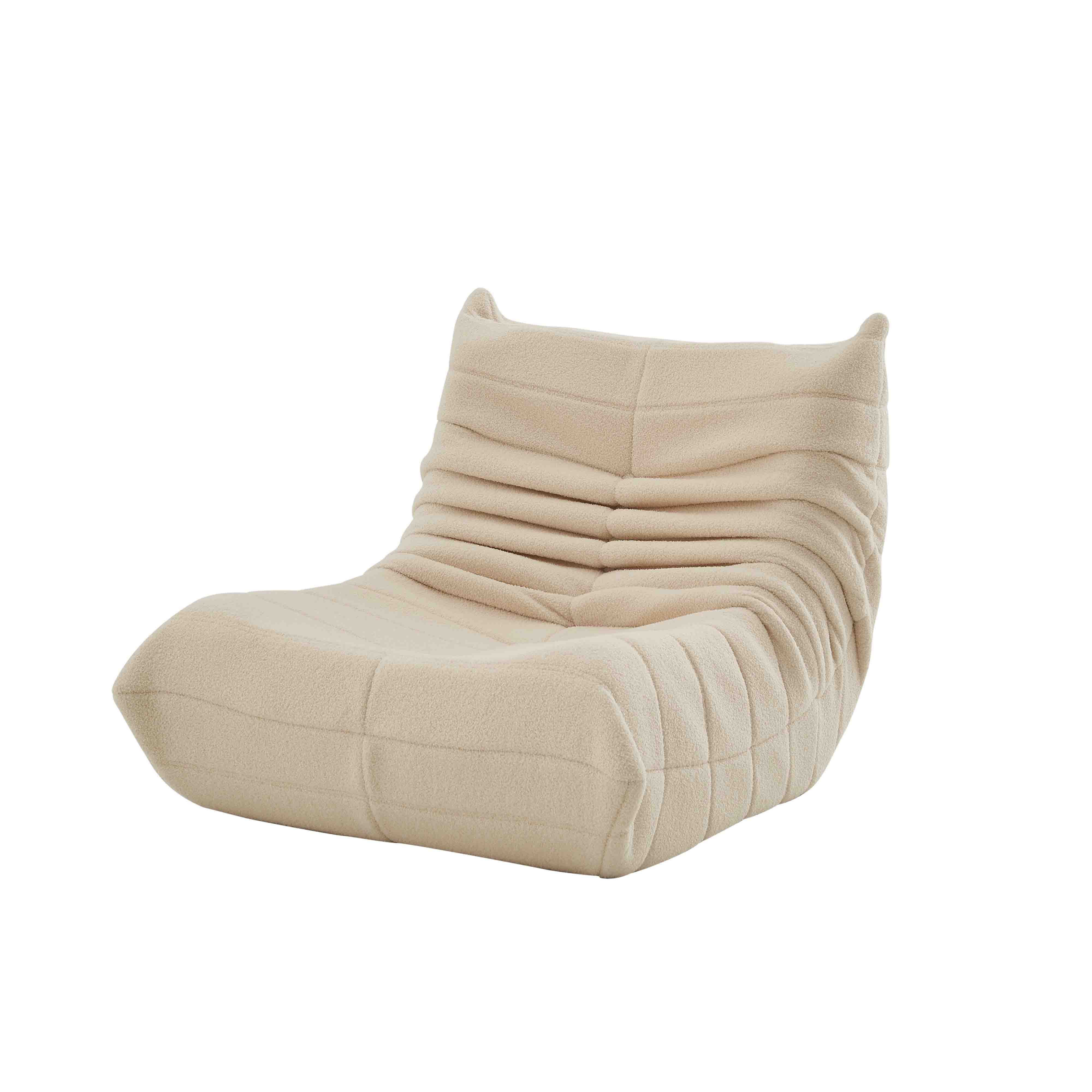 MODFU Sitzsack Einzelsofa,Wohnzimmer Sofa, Sofa (Teddyfleece+Schaumstoff mit hoher Dichte, 1 St., Interne rahmenlose Struktur), Produkt als komprimierte Verpackung