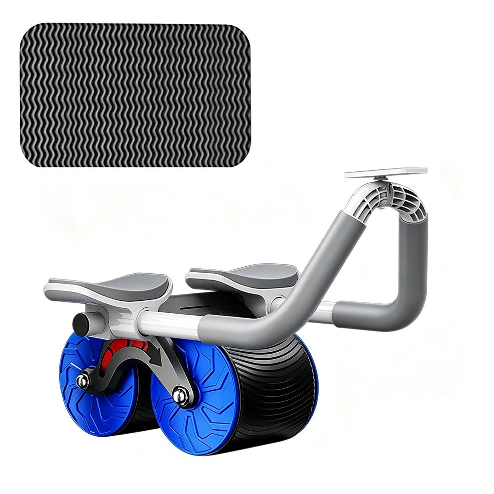 AFKSMILE Bauchtrainer Ab Roller Automatisches Rebound-Bauchrad, Ab Trainer für Core Training, Bauchmuskeltrainer mit Kniematte für Männer und Frauen, für zu Hause