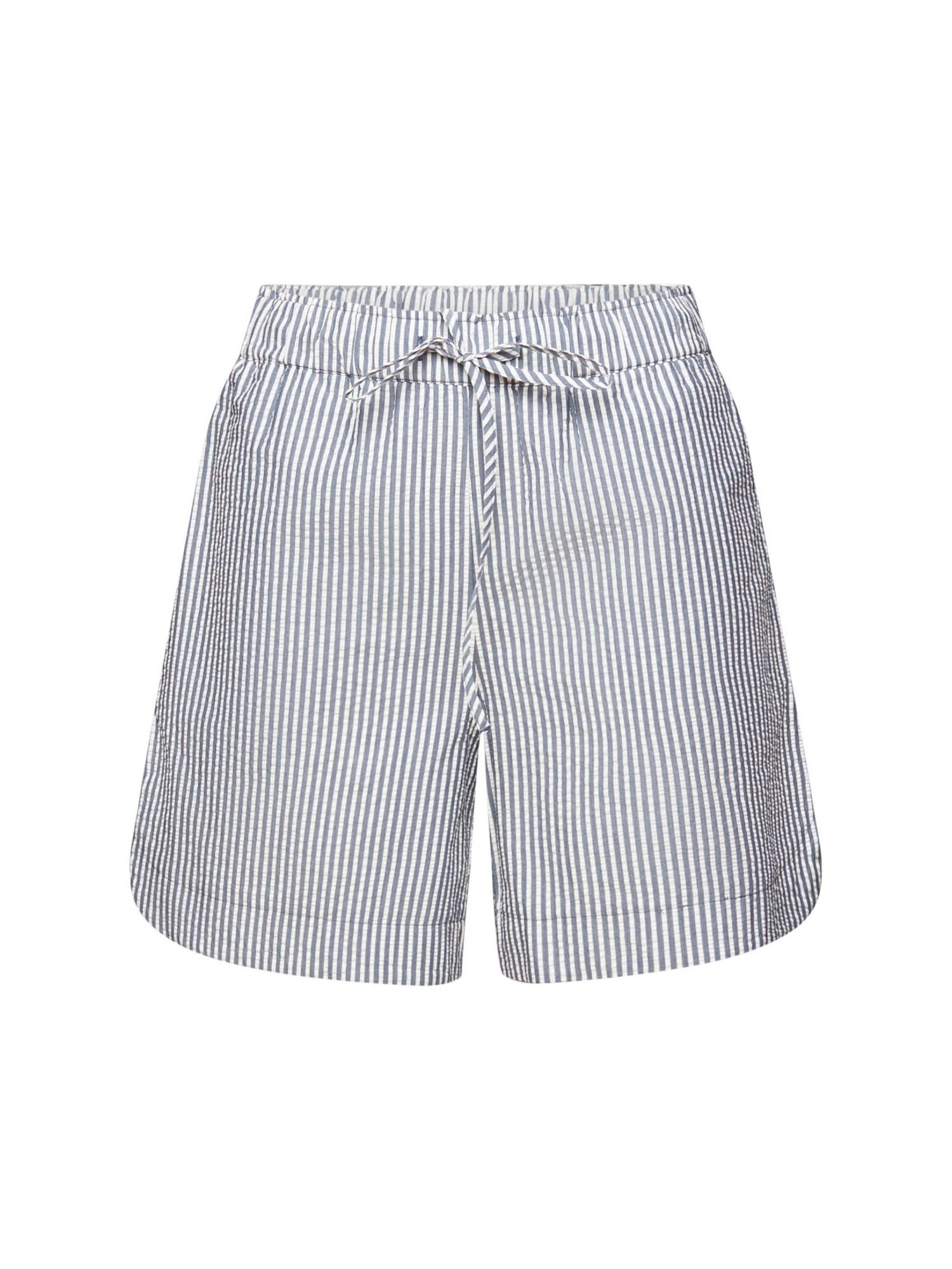 Esprit Collection Shorts Seersucker-Shorts mit Streifen, 100 % Baumwolle (1-tlg)