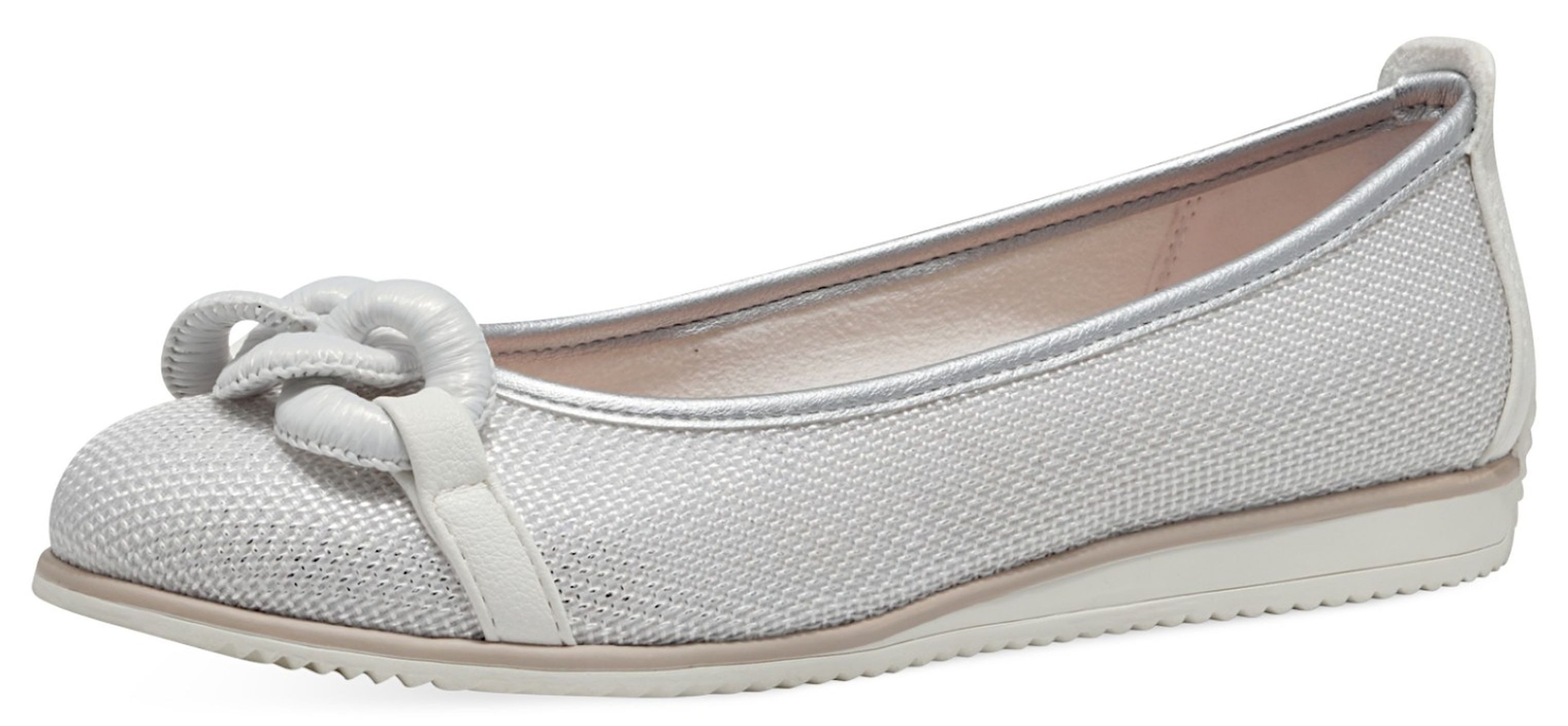 marco tozzi 2-22121-44 197 White Comb Ballerina