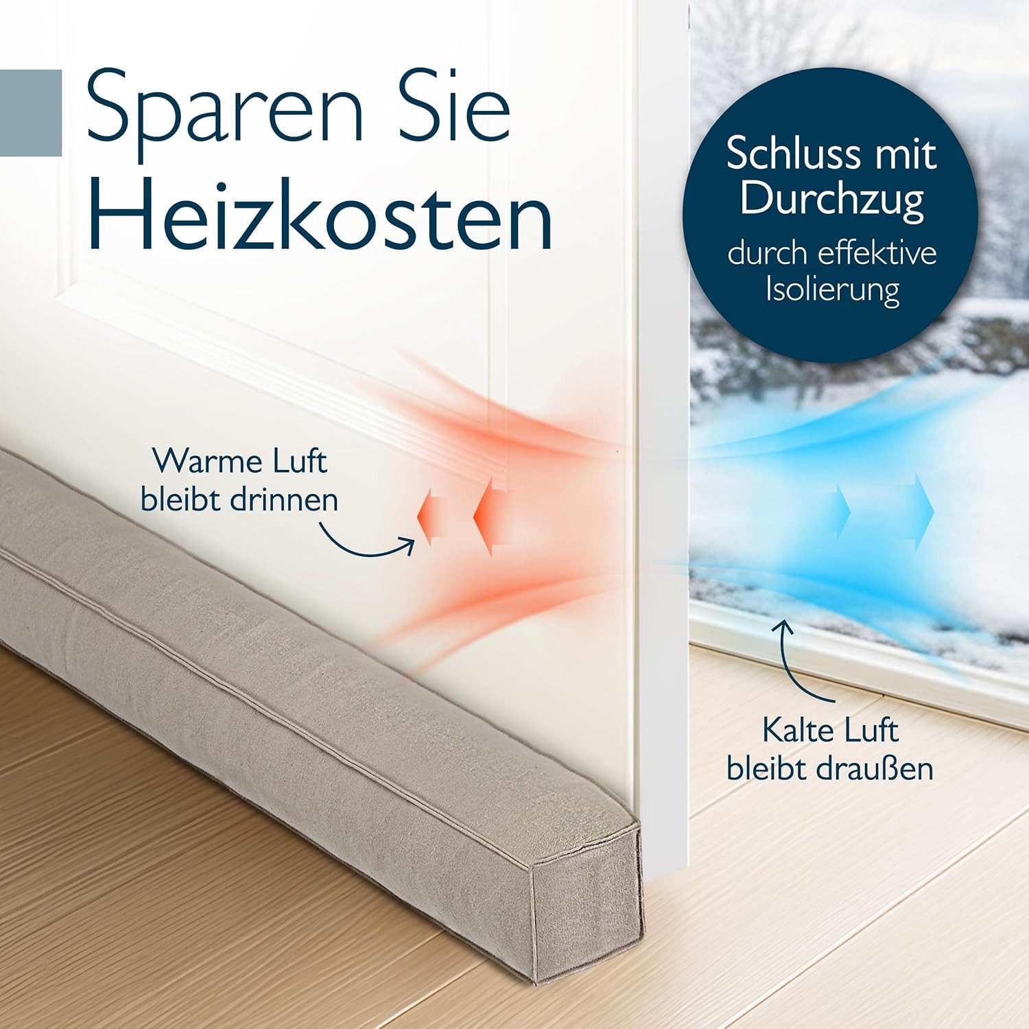 Beautissu Zugluftstopper, 1-tlg., idealer Kältestopper, 6,5cm Durchmesser günstig online kaufen