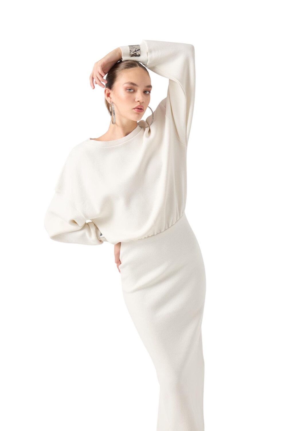 HOLLY LOLLY Midikleid Weiches Jacey Strickkleid Lang