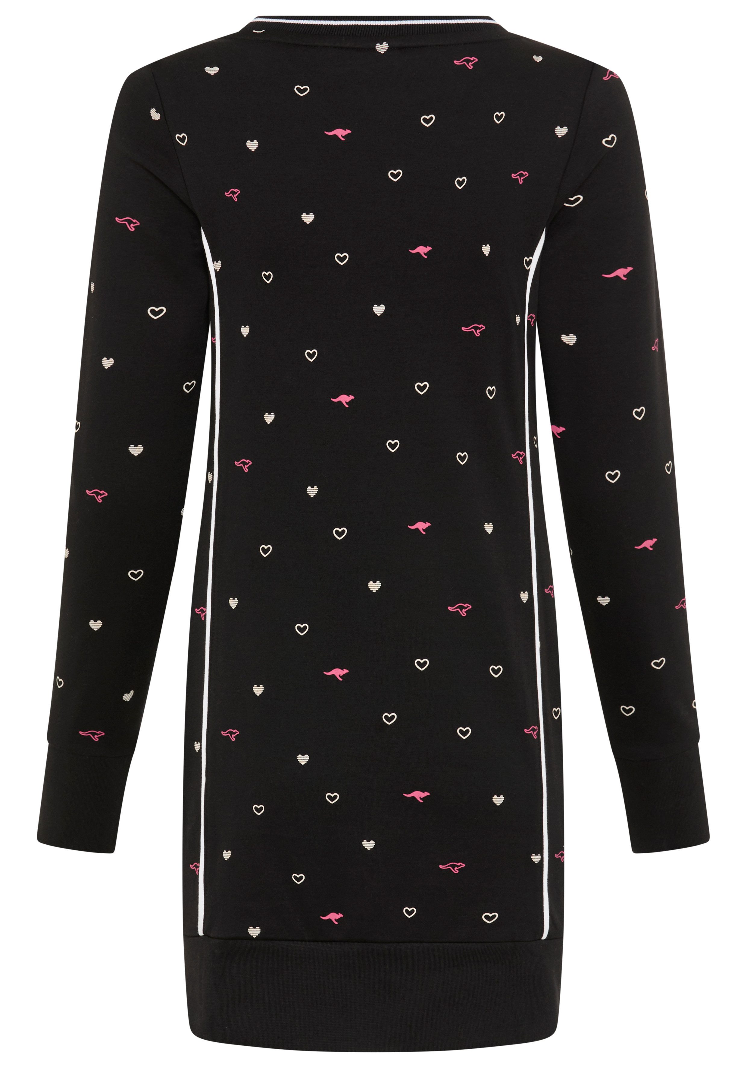 KangaROOS Sweater Langarm, figurbetont, aus Interlock-Baumwolle, mit Nahttaschen