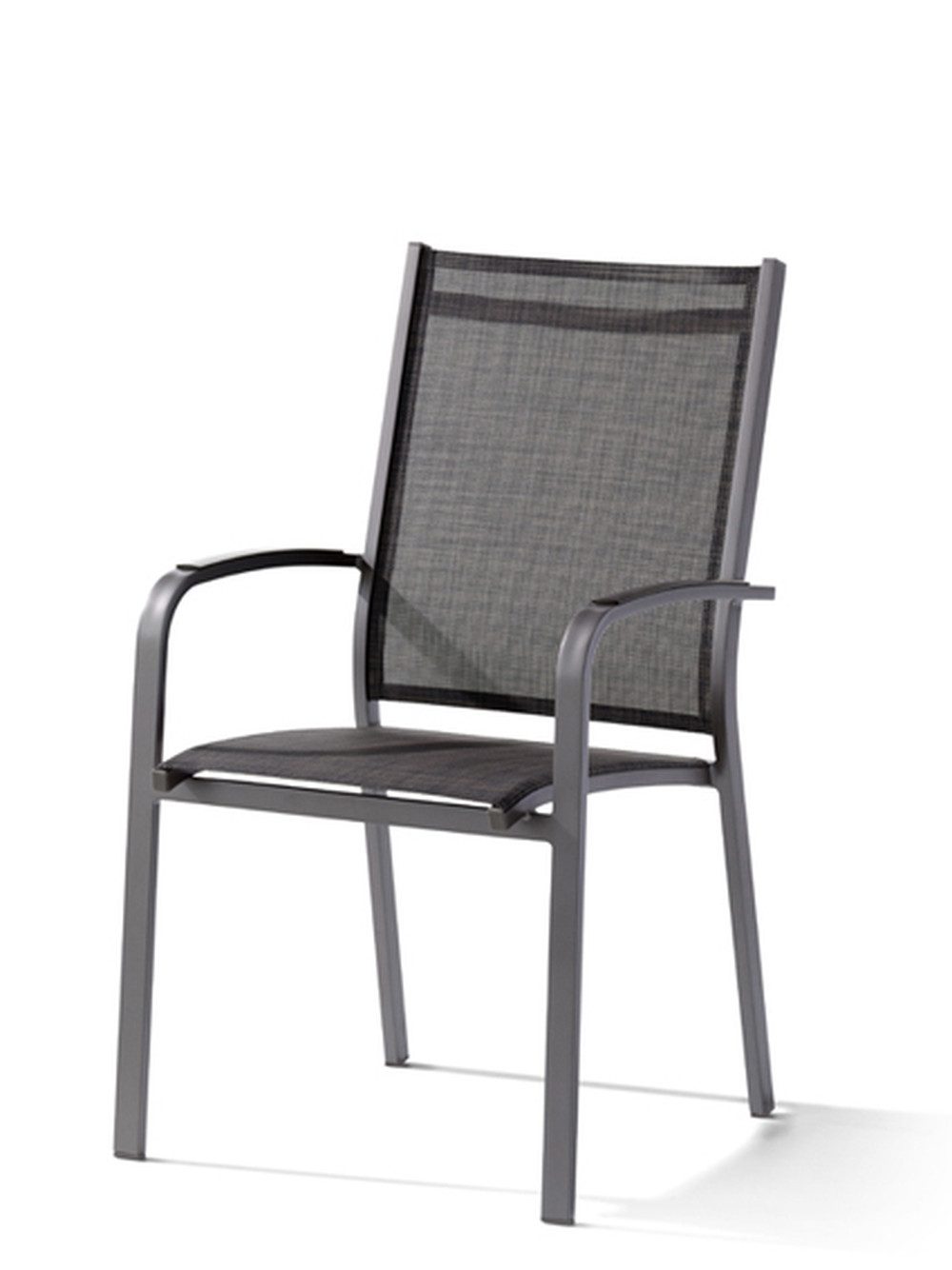 sieger Stapelstuhl Meran, in Grau, Kunstfasergewebe - 57x98x64cm (BxHxT)