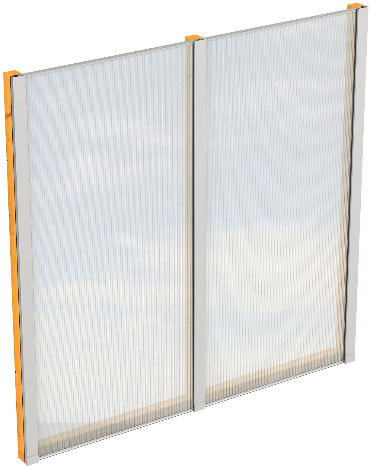 Skanholz Carport-Seitenwand, BxH:193x200 cm, m. Polycarbonat, freistehend