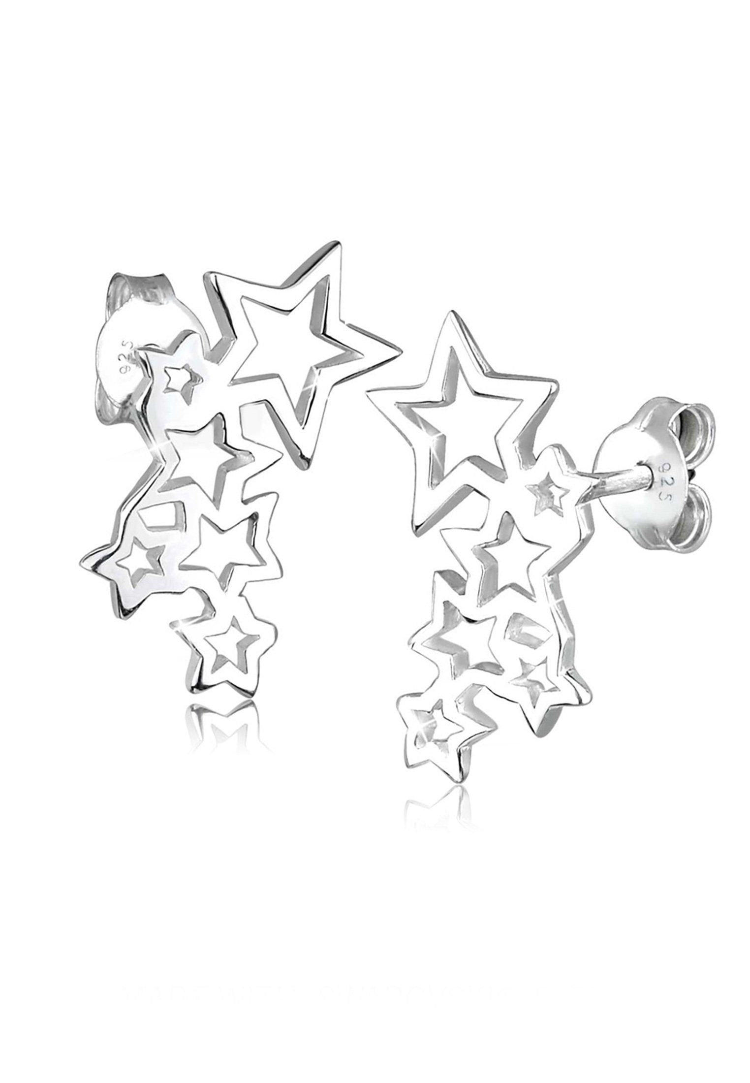 Elli Paar Ohrstecker Sterne Astro Trend Cut Out 925 Sterling Silber, Sterne günstig online kaufen