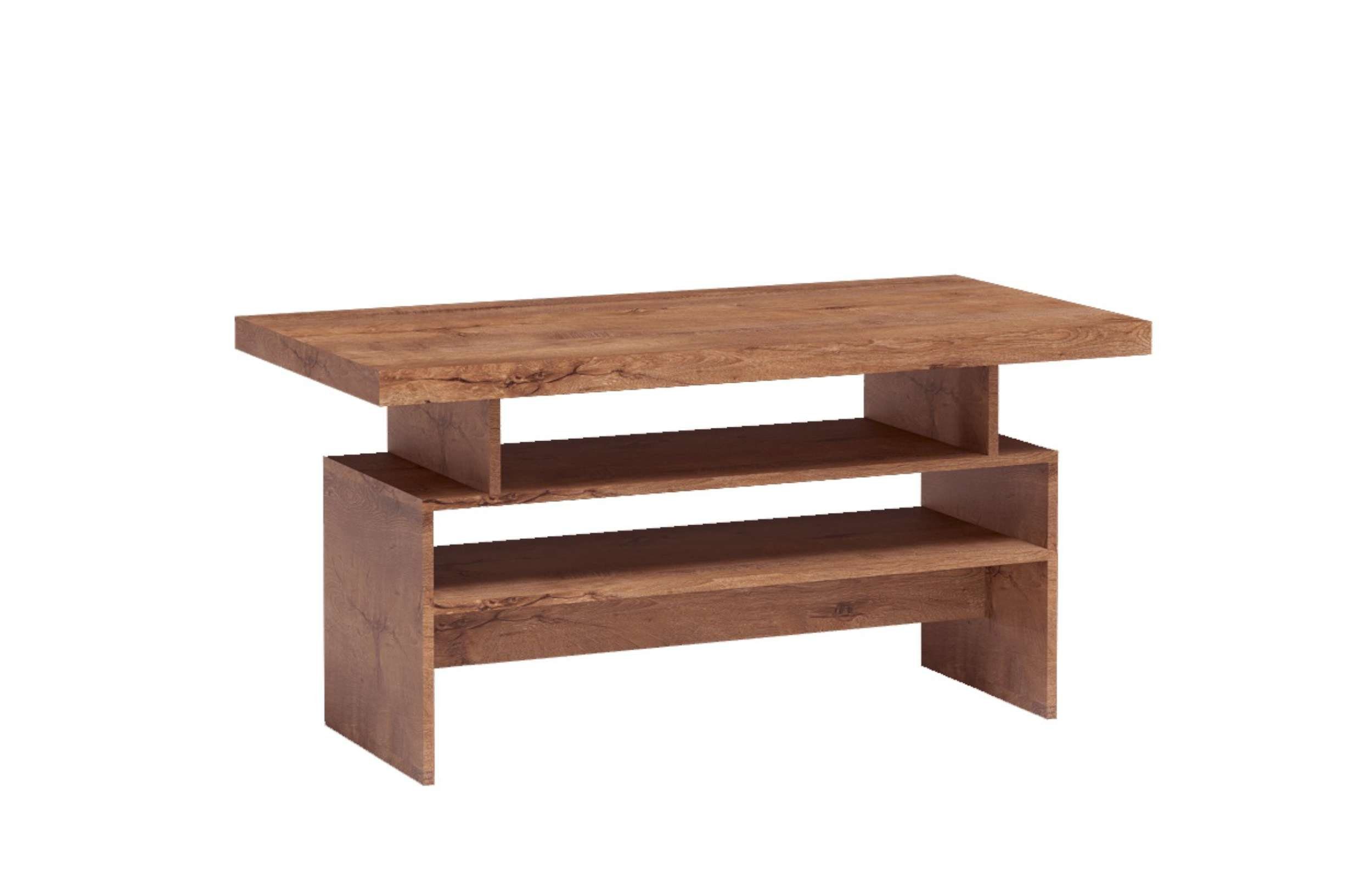 rechteckig, Design Beistelltisch), Tischplatte, unter Esche Modern Anapolis (Wohzimmertisch, Hell Couchtisch Stylefy Couchtisch Stauraum Stylefy