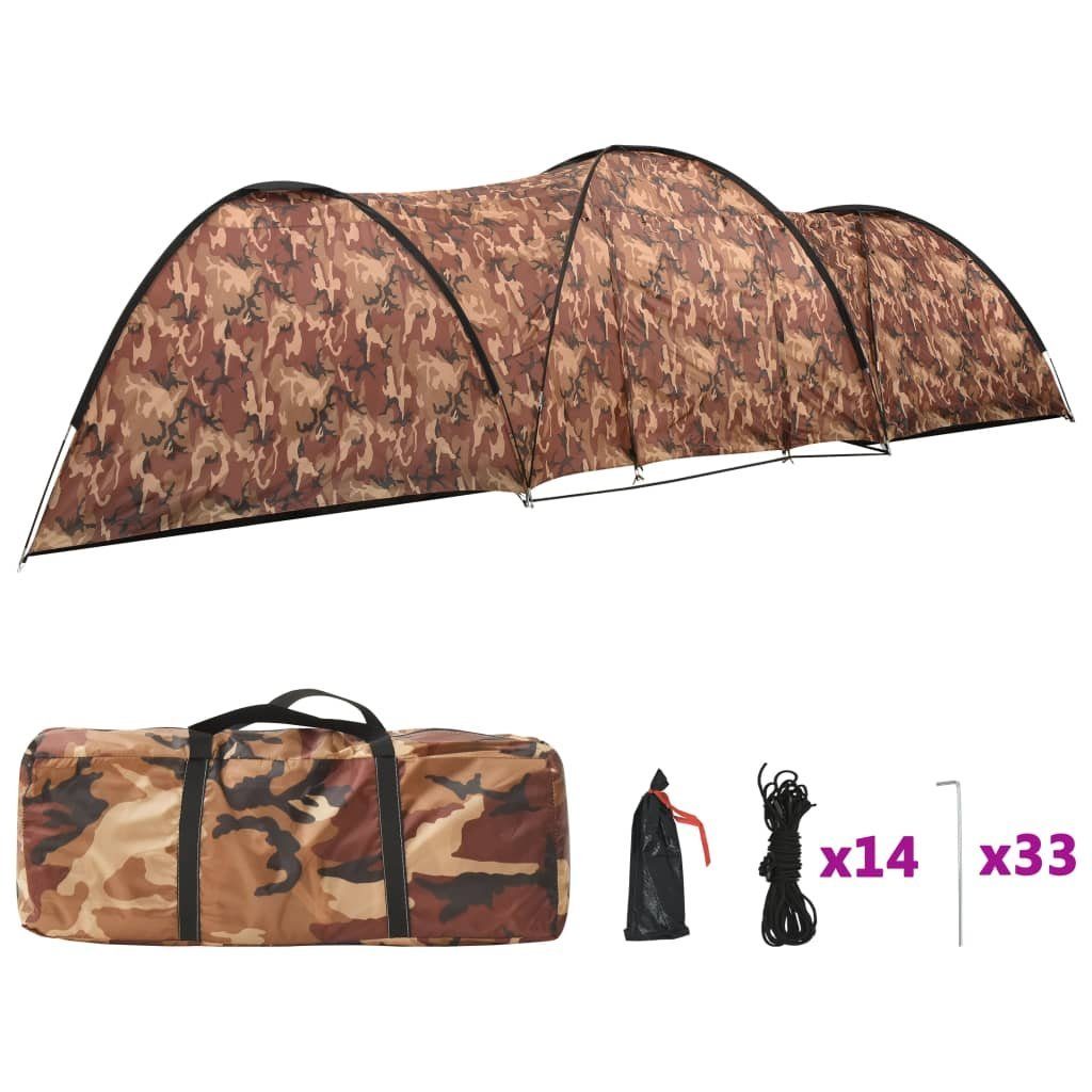 tlg) Camouflage, 8 Personen cm Vorzelt Camping-Zelt Iglu (1 vidaXL 650x240x190