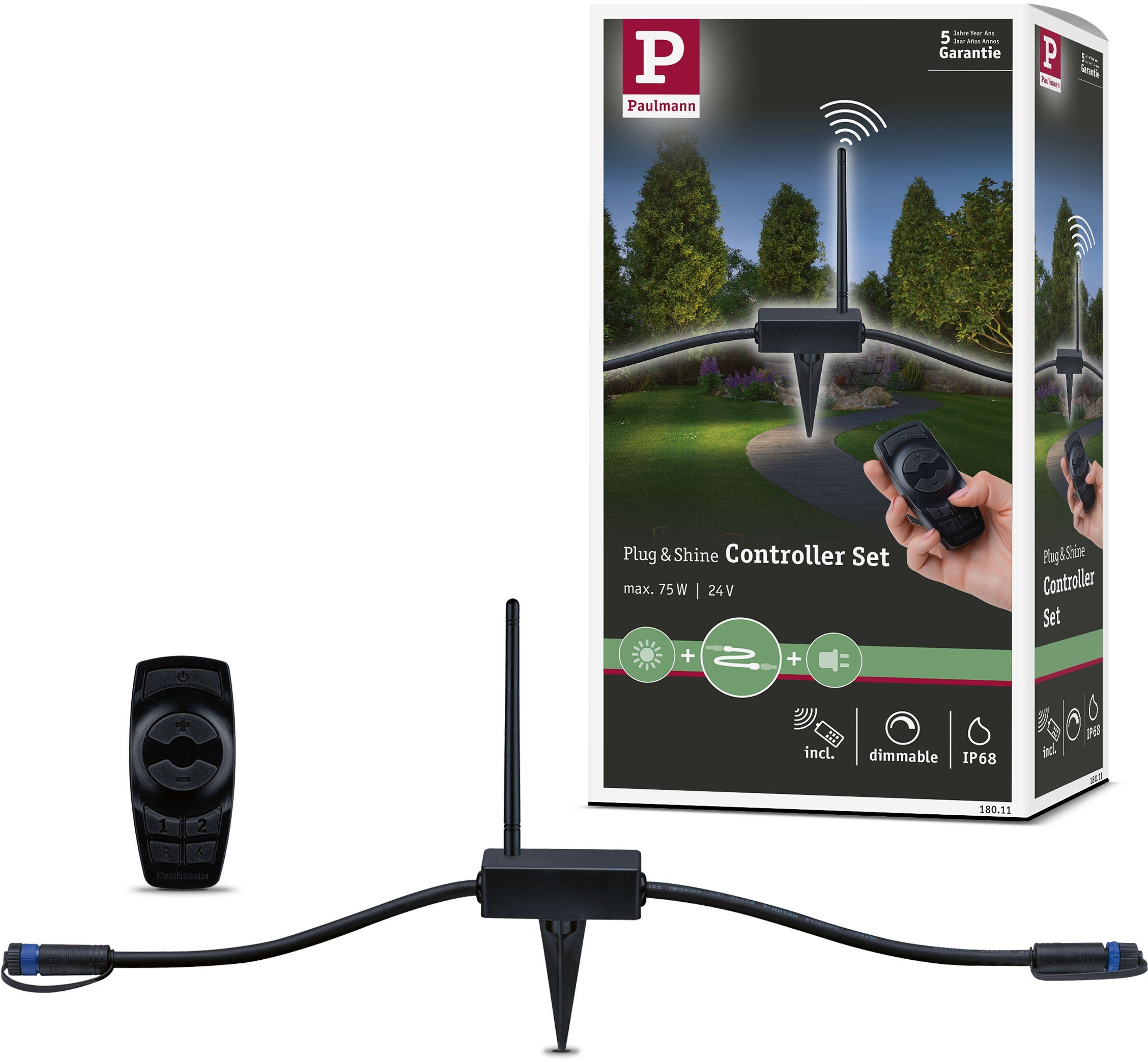 Paulmann Schienensystem-Controller Outdoor Plug & Shine Controller, (Packung, 2-tlg) von Paulmann