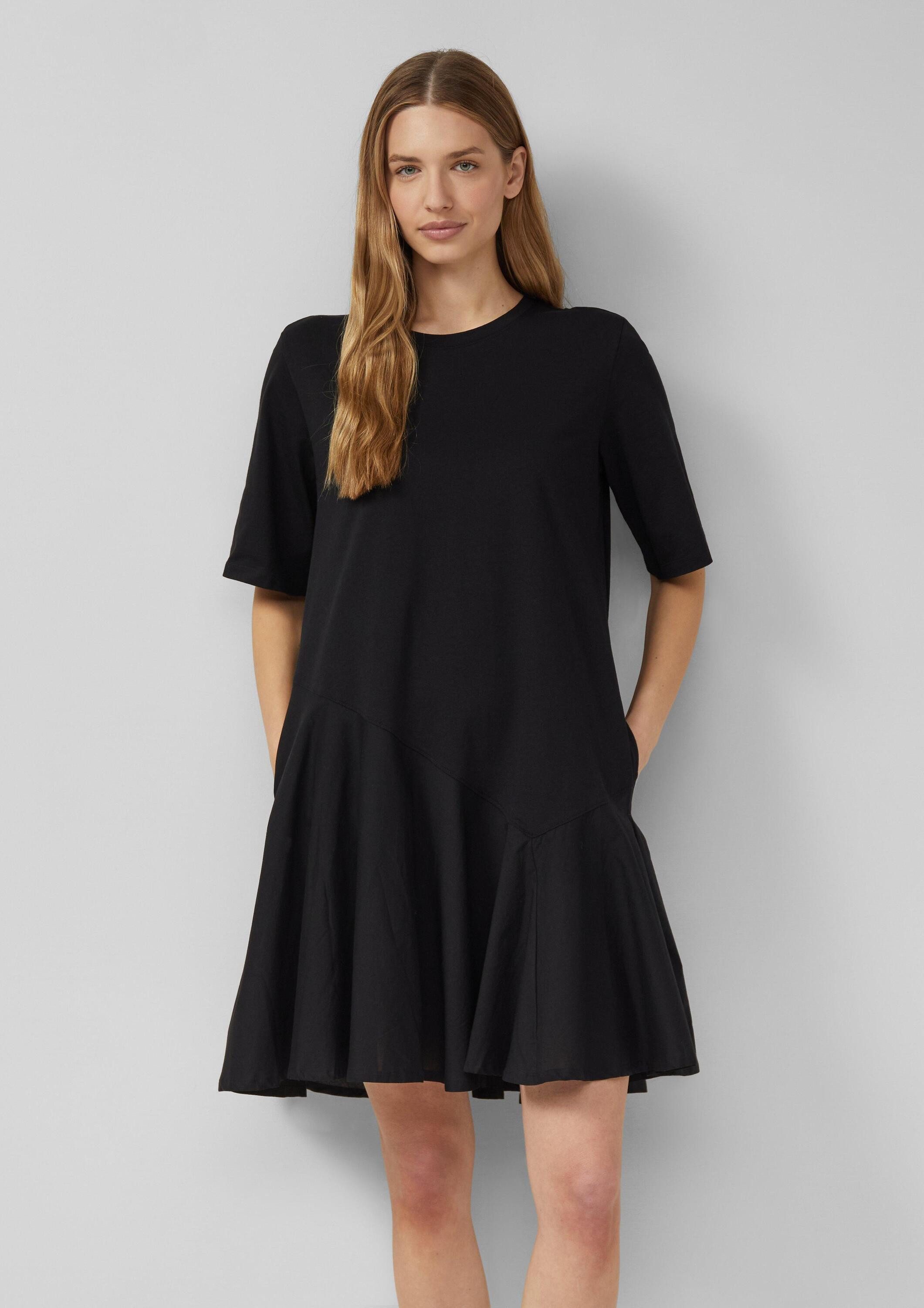 s.Oliver Minikleid Kleid Fabricmix-Kleid mit asymmetrischer Naht