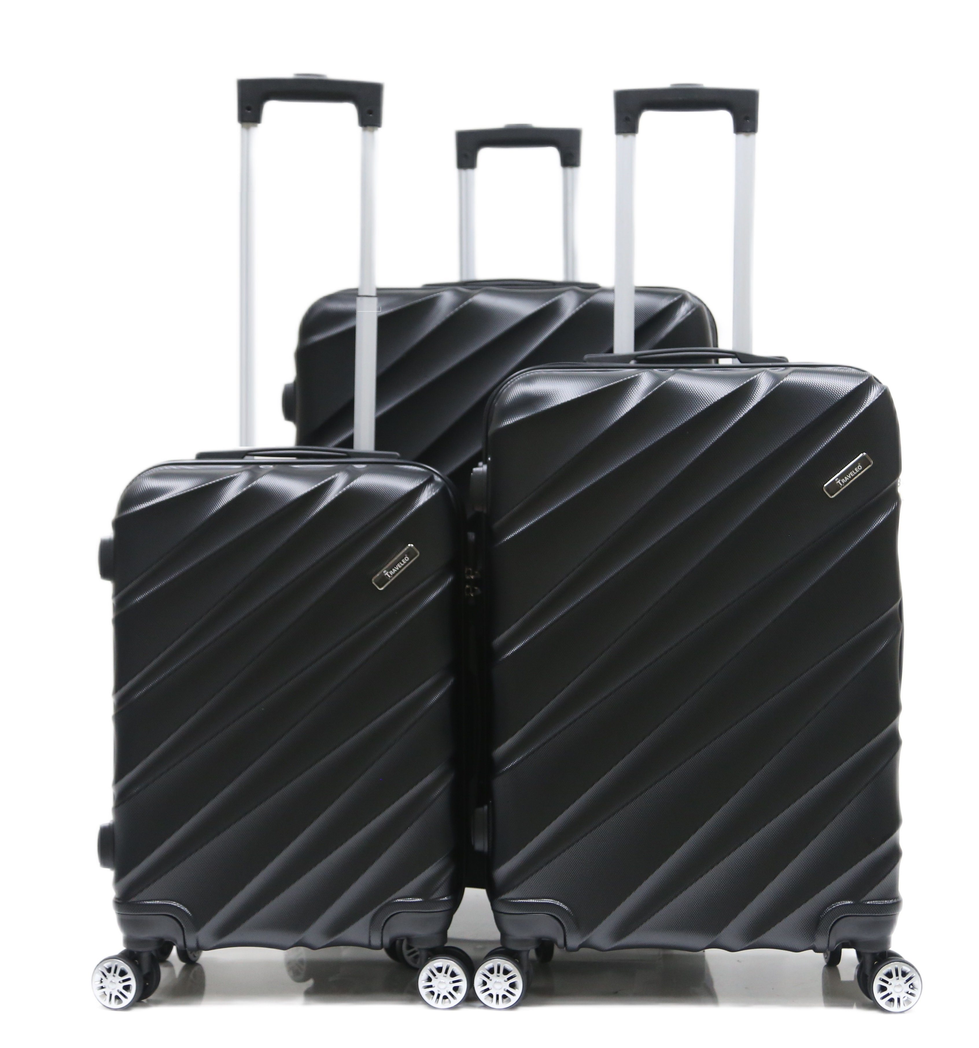 Cheffinger Kofferset Reisekoffer Koffer 3 tlg Hartschale Trolley Handgepäck Reisetasche, (3 tlg)