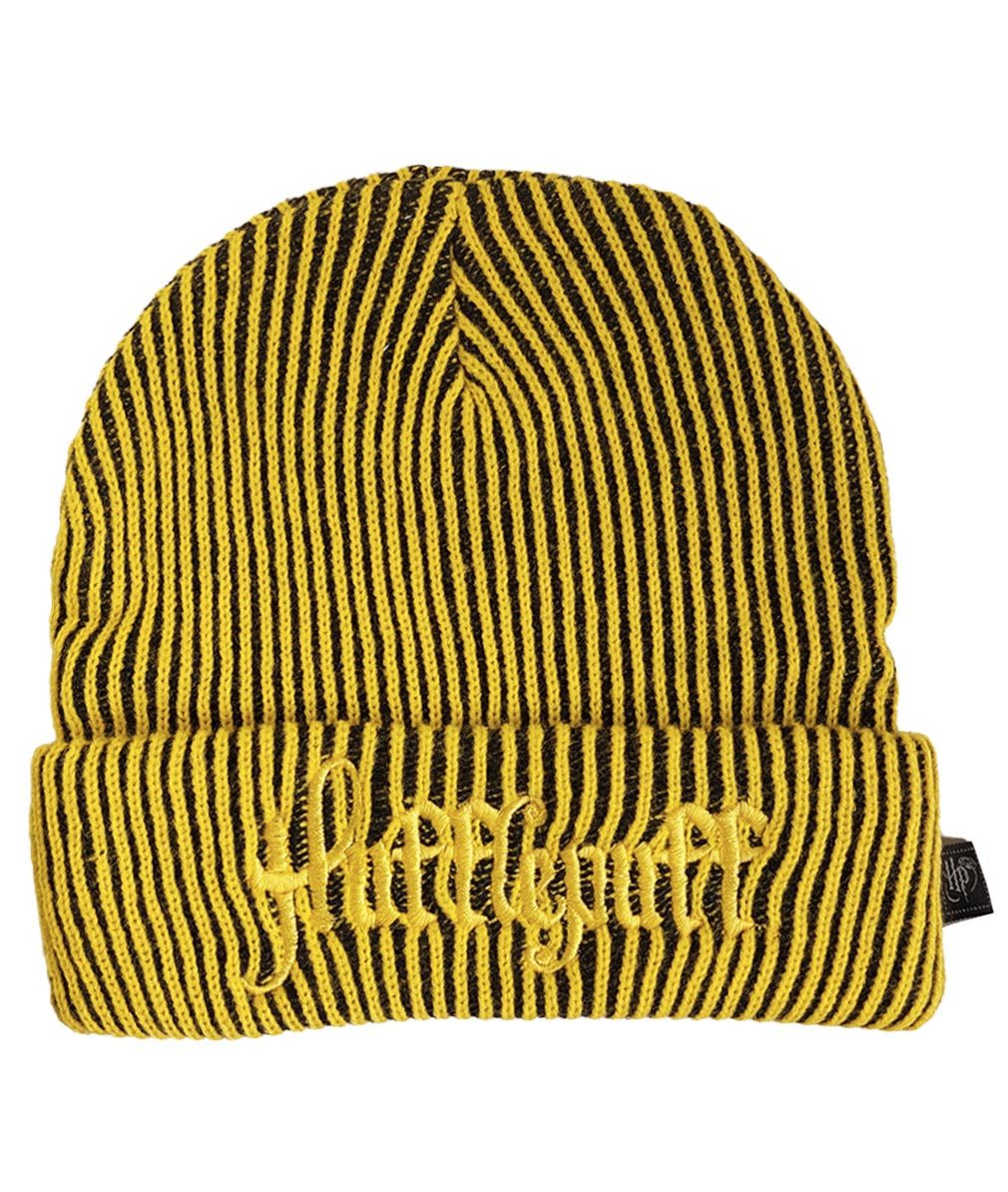 Harry Potter Beanie Hufflepuff House Striped Beanie Strickmütze Wintermütze