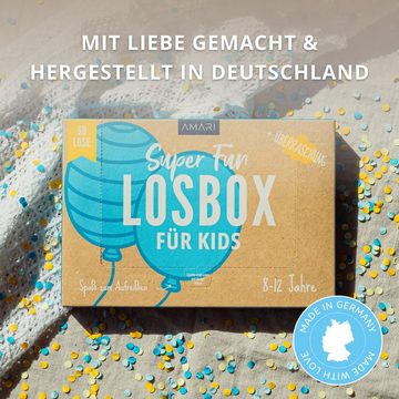 Amari Geschenkbox AMARI ® Losbox für Kinder - 50 Lose mit Ideen für Spiel & Spaß