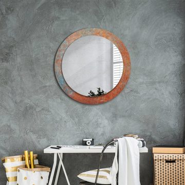 Tulup Dekospiegel mit Aufdruck Badezimmerspiegel Wandspiegel Rundspiegel Rund: Ø70 cm, Wohnzimmer Spiegel