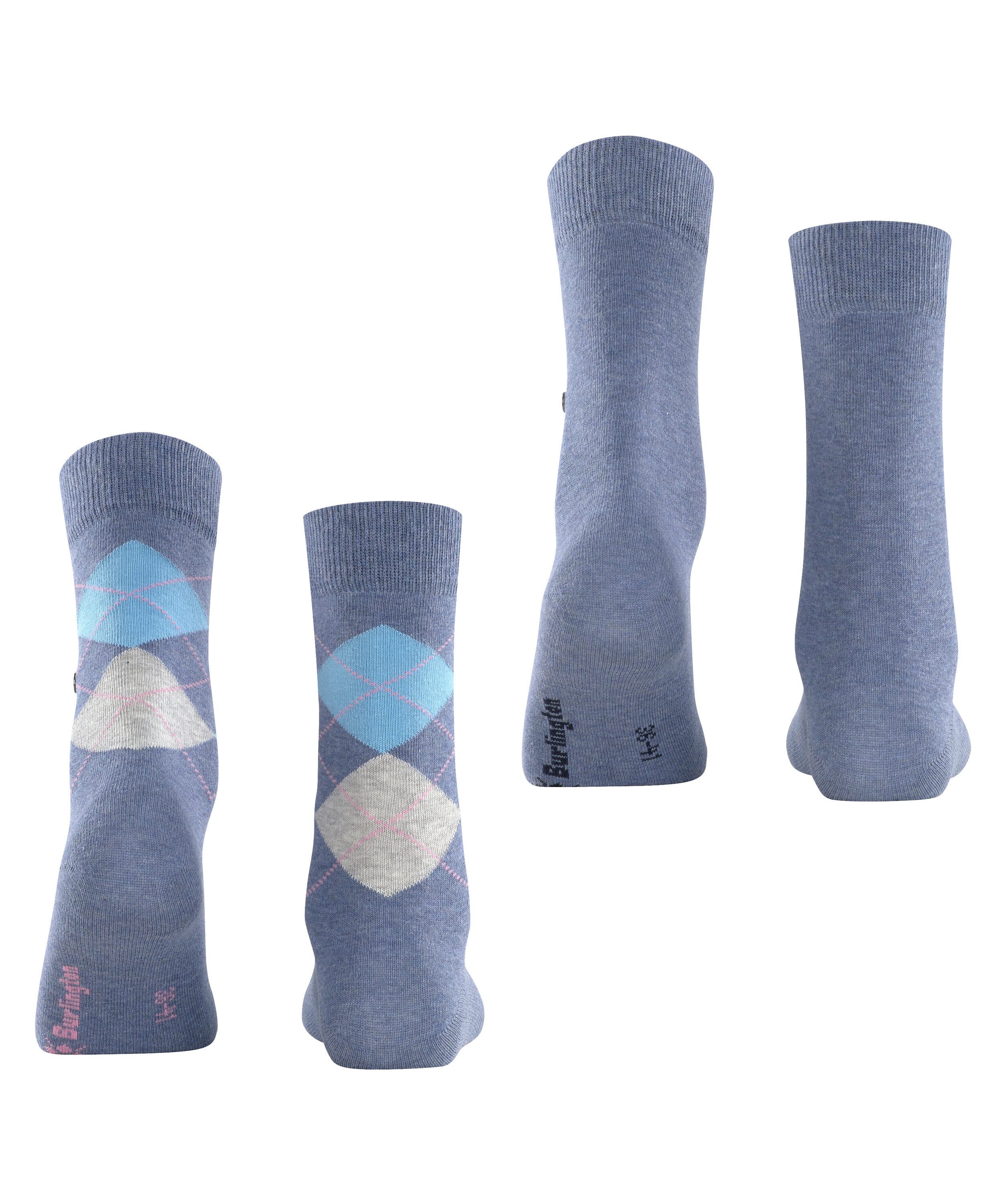 Burlington Socken Everyday Mix 2-Pack Socken (2-Paar) aus weicher gekämmter Baumwolle