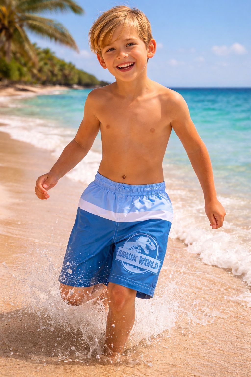 Jurassic World Badeshorts Jungen Badehose Badeshorts Kinder Badekleidung 4-14 Jahre Jungen Badehose schnell trocknend
