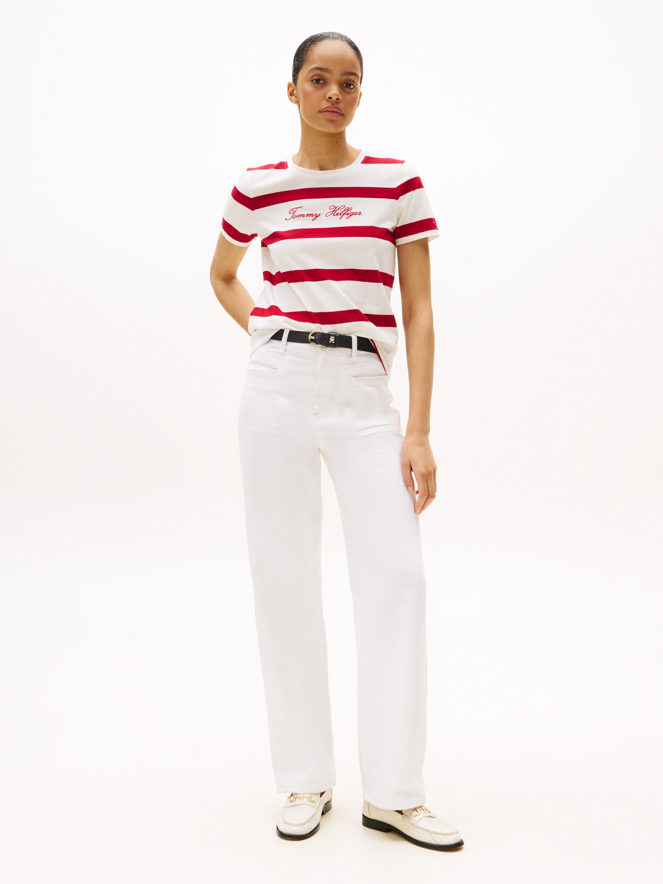 Tommy Hilfiger Kurzarmshirt SCRIPT REG C-NK günstig online kaufen