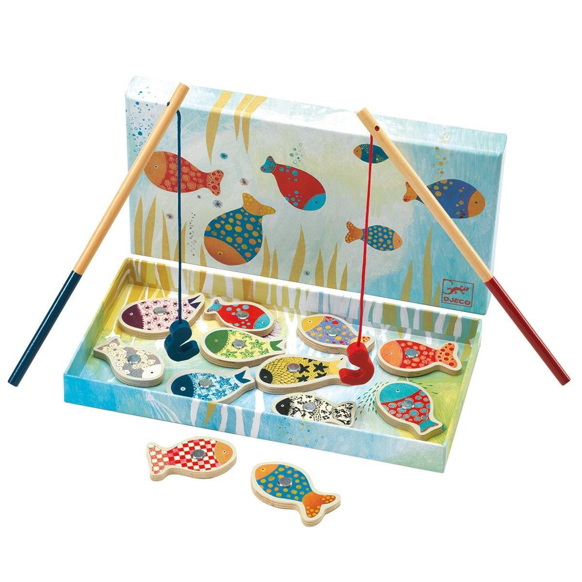 Spiel Angelspiel mit 2 Angeln und 12 Fischen