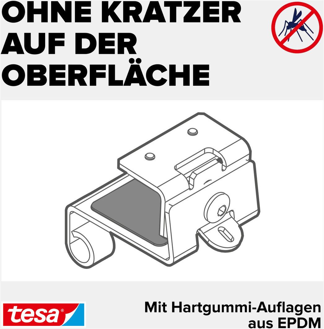 tesa Insektenschutz-Tür Insect Stop Falt Adapter für Fliegengitter - Adapter-Set, (Packung, 3-St., Adapter für FALT Fenster-türen), für Insektenschutz Balkontür / Terrassentür
